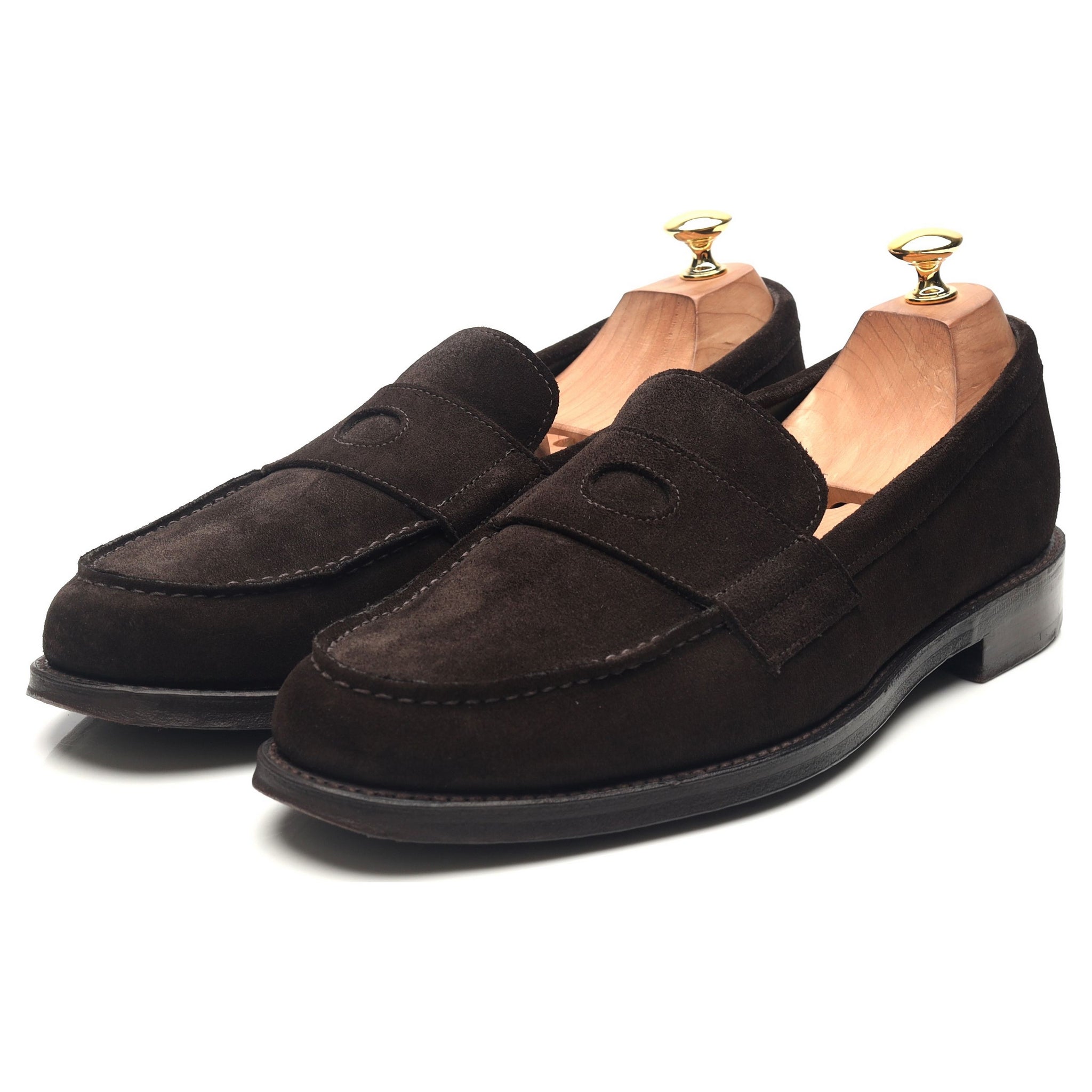 Drake's Charles mocassin daim marron UK 10