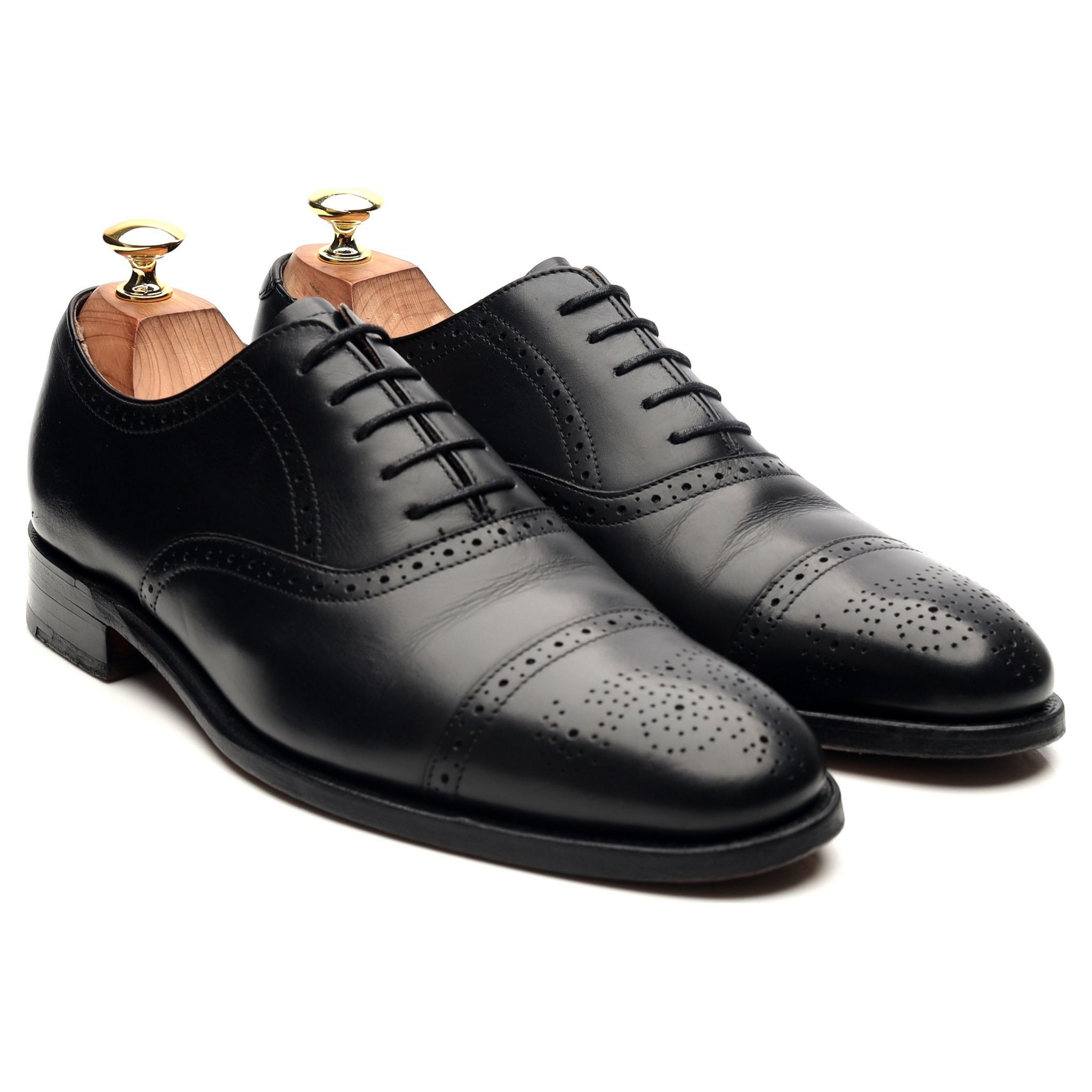Barker richelieu brogue cuir noir UK 8