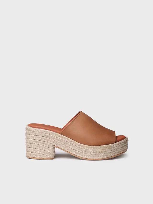Toni Pons Andrea espadrilles cuir talon large 7,5 cm