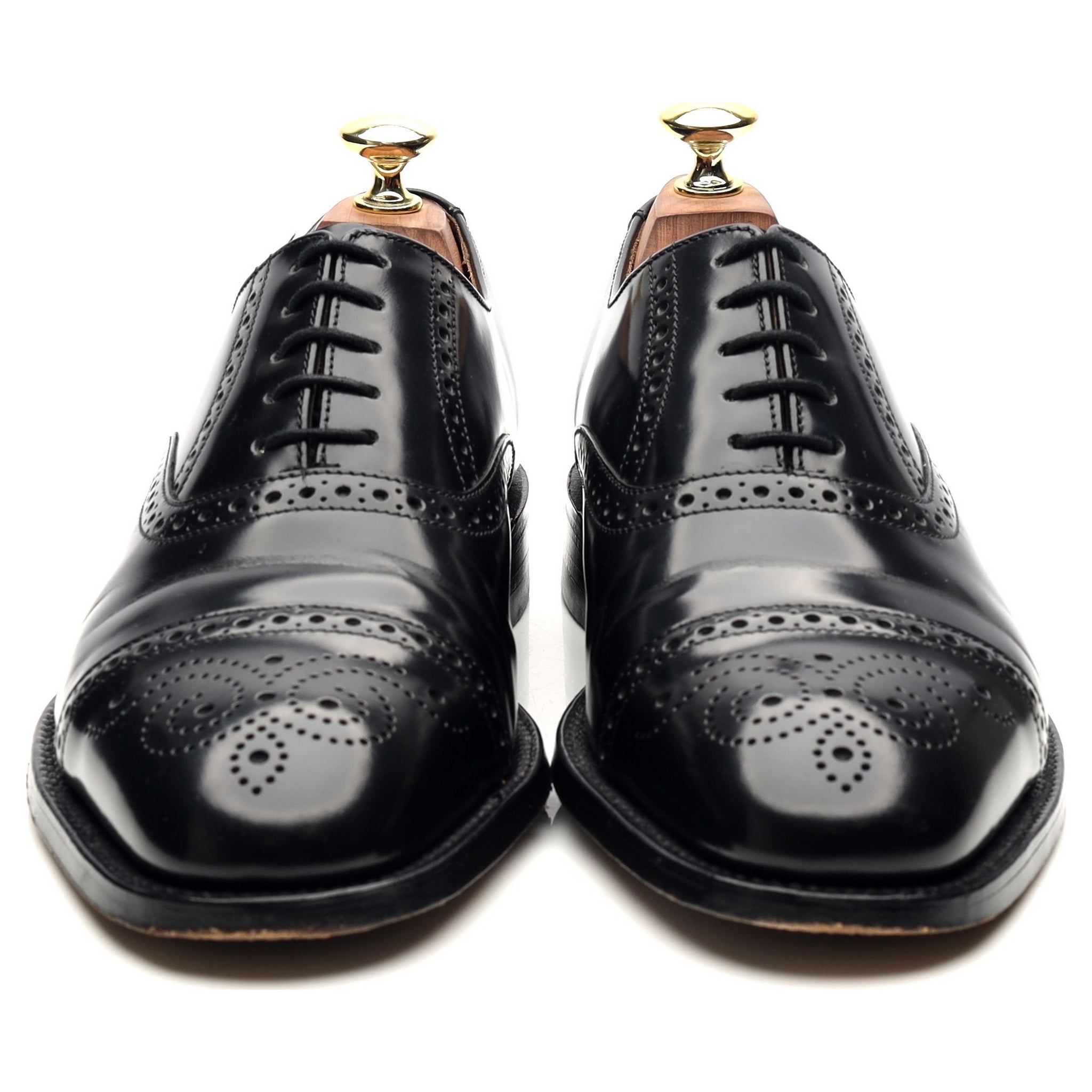 Loake Oban chaussures oxford cuir noir pointure UK 7
