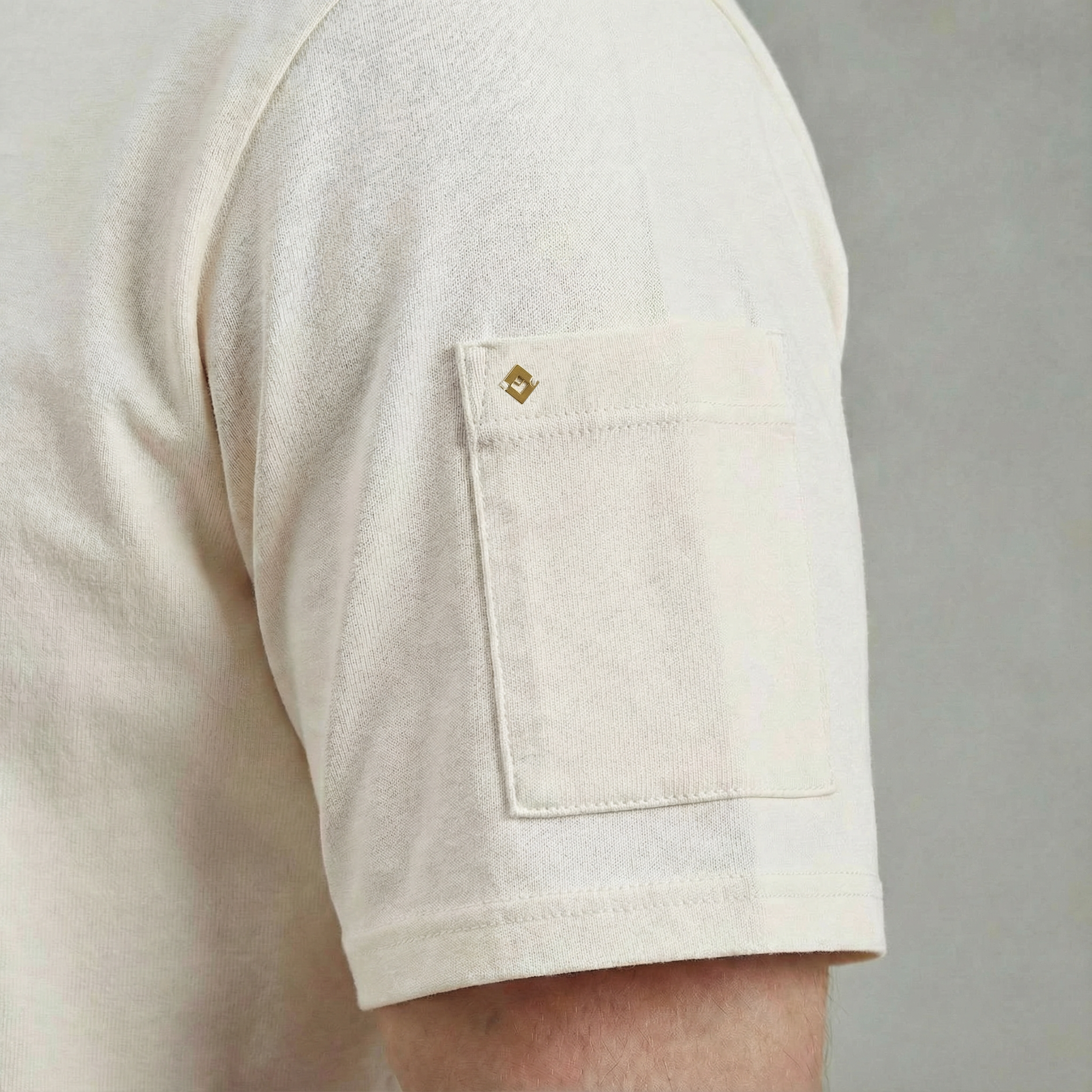 Rivieras Tropez t-shirt coton blanc poche manche