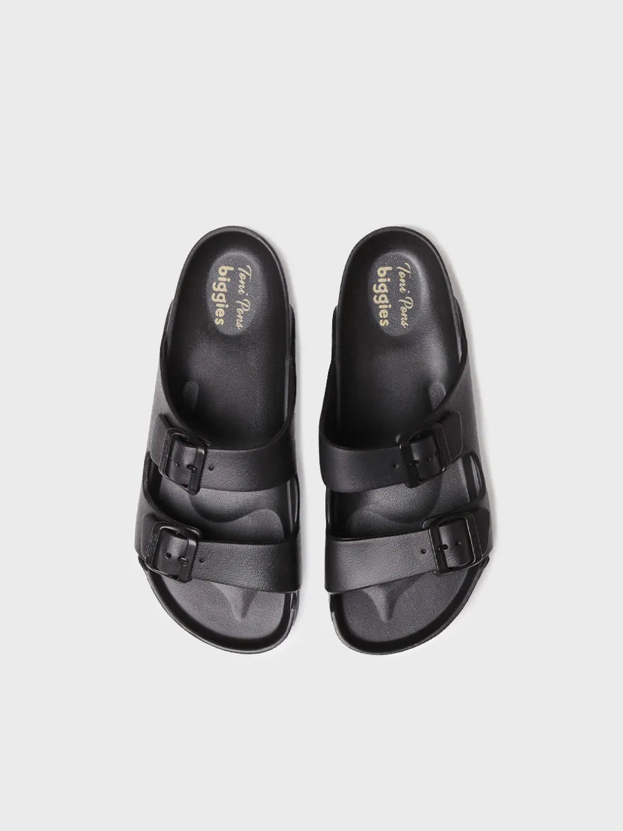 Toni Pons Fiji sandales homme caoutchouc noires