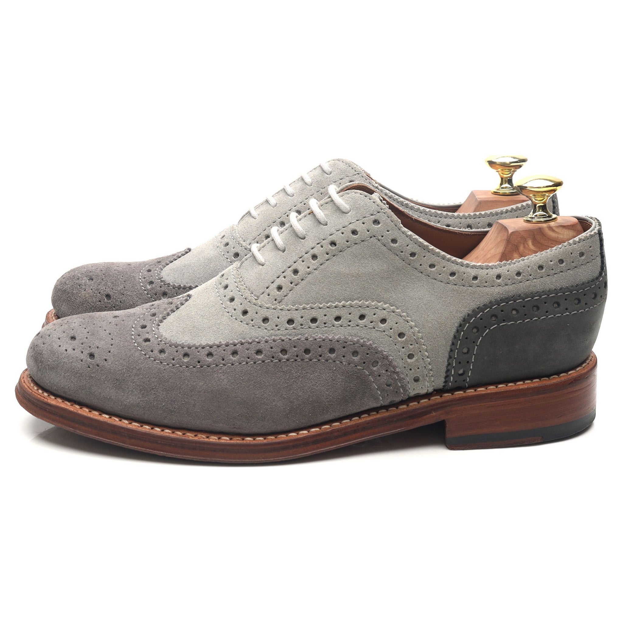 Grenson Stanley derbies suède gris UK 7