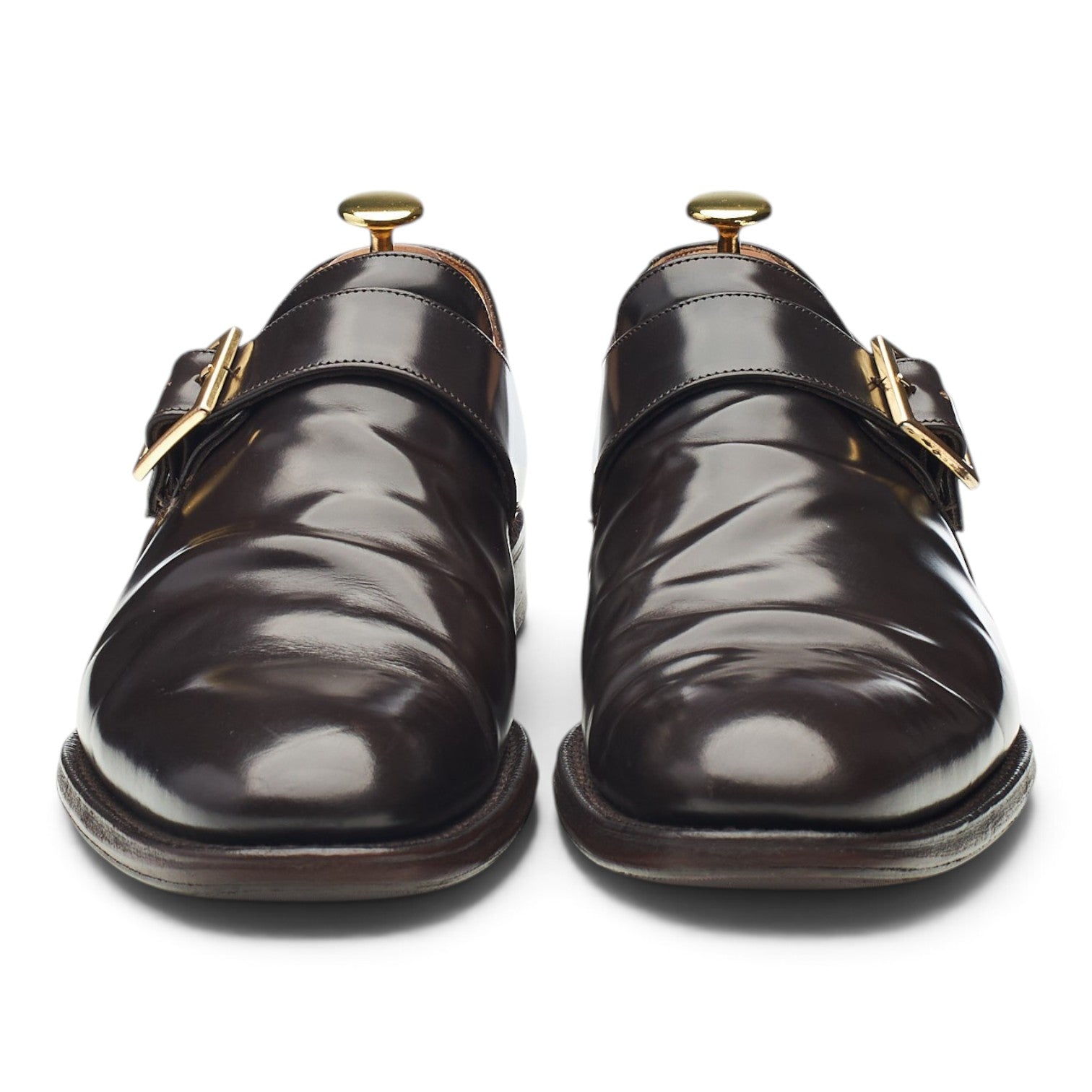 Church's Tokyo Chaussures Monk Cuir Marron Foncé UK 8.5