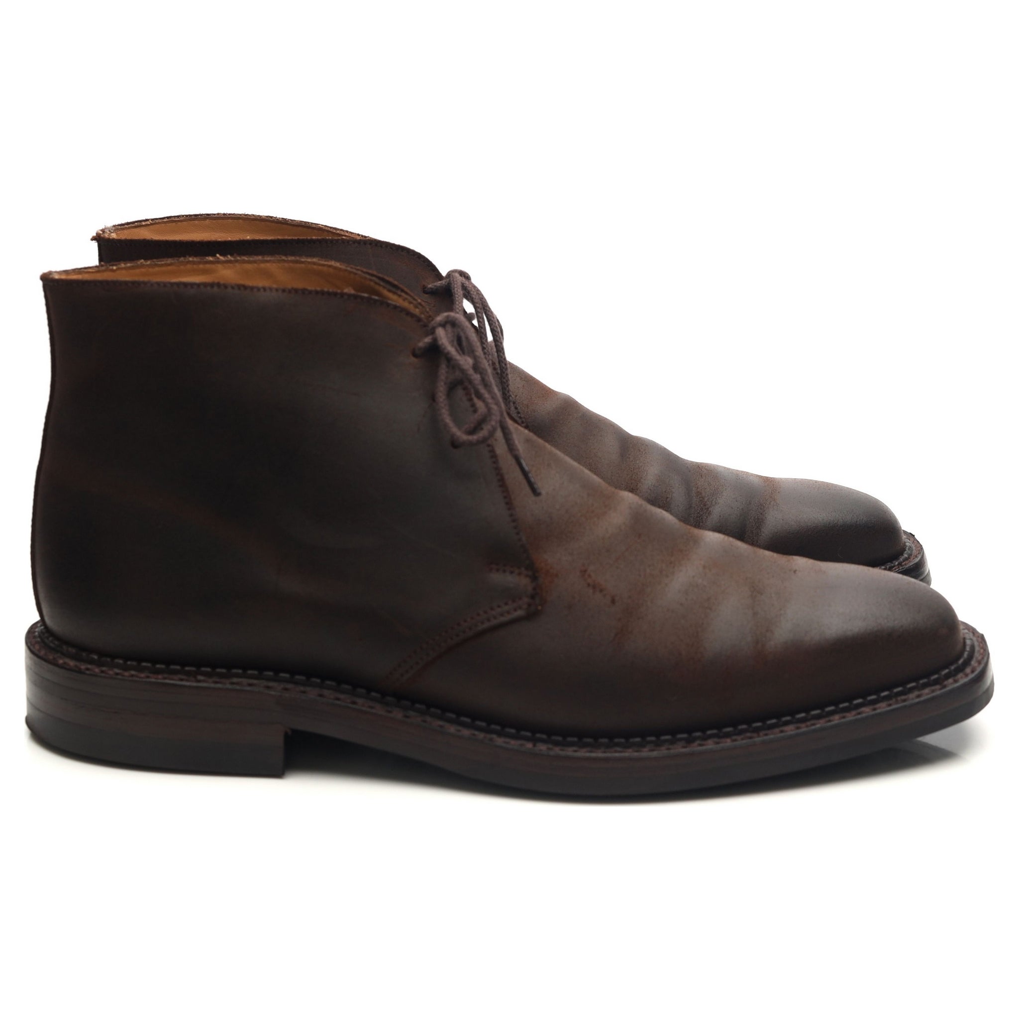 Crockett & Jones Molton bottines chukka daim marron 8,5