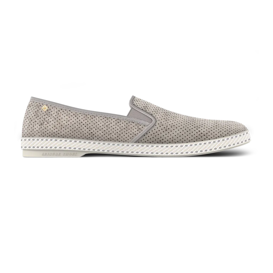 Rivieras Classic 3072 espadrilles cuir gris