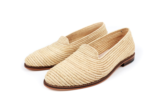Contre-Allée Binlemdoun mocassin raphia naturel