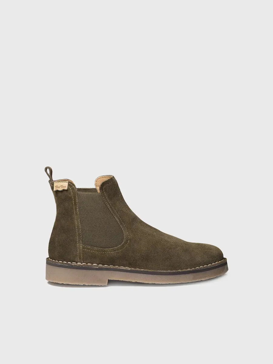 Toni Pons Isa-SY bottines daim femme kaki élastiques