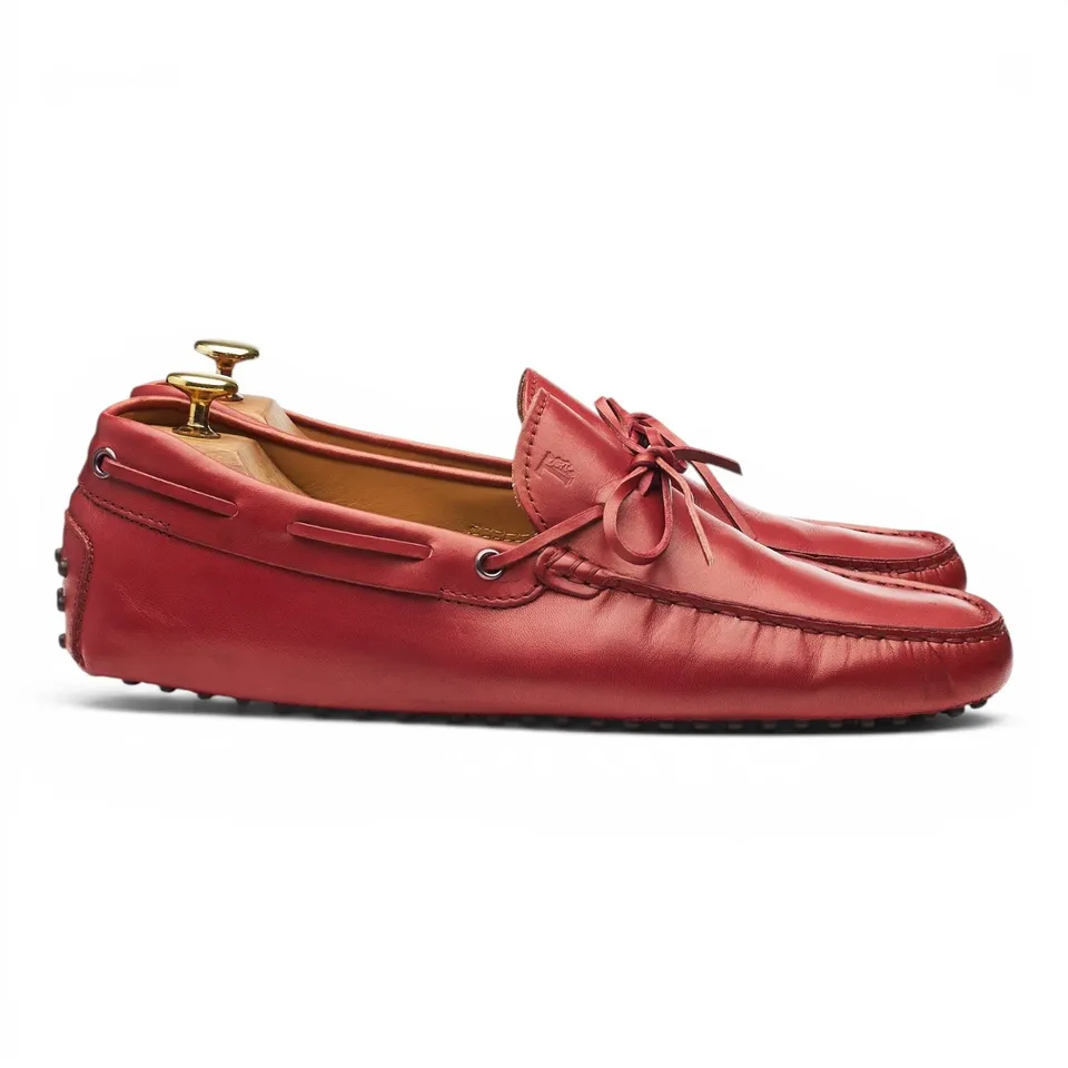 Tod's Gommino mocassins cuir rouge UK 8,5