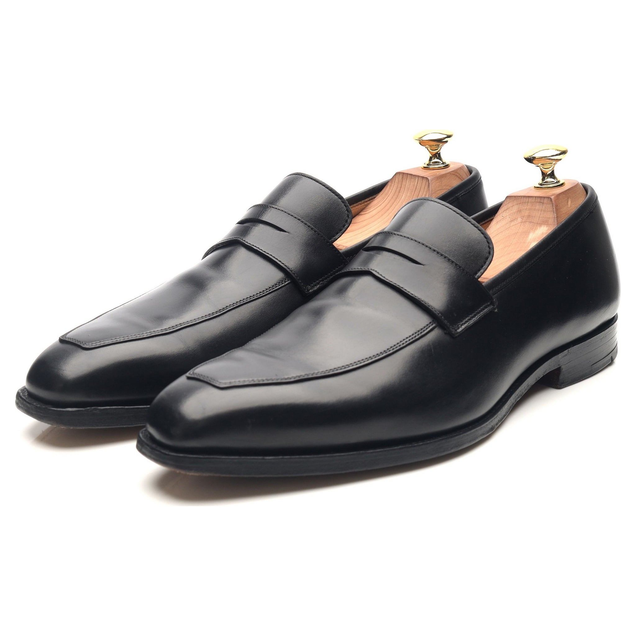 Crockett & Jones Merton mocassins cuir noir UK 8.5