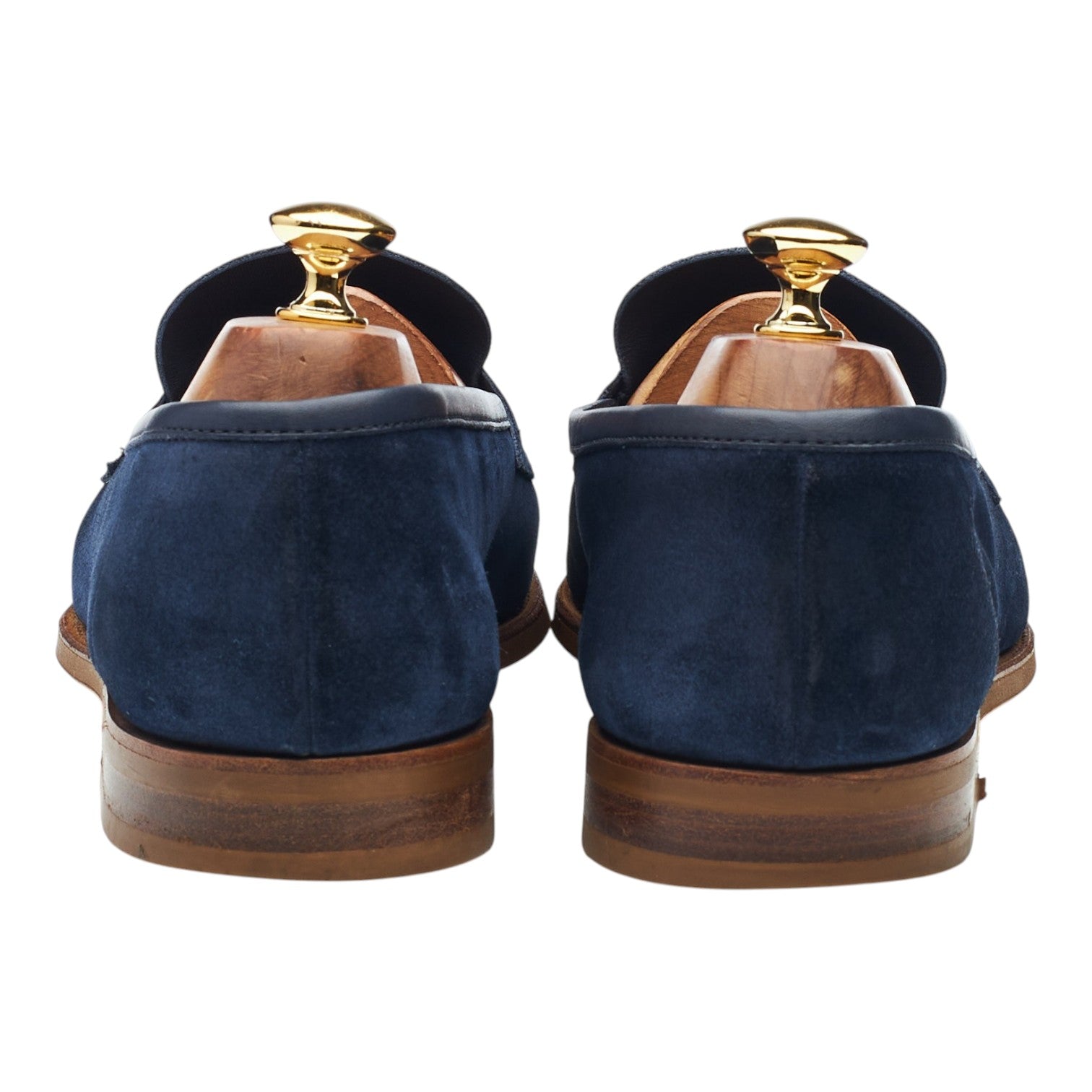 Edward Green Duke mocassin daim bleu marine UK 9.5