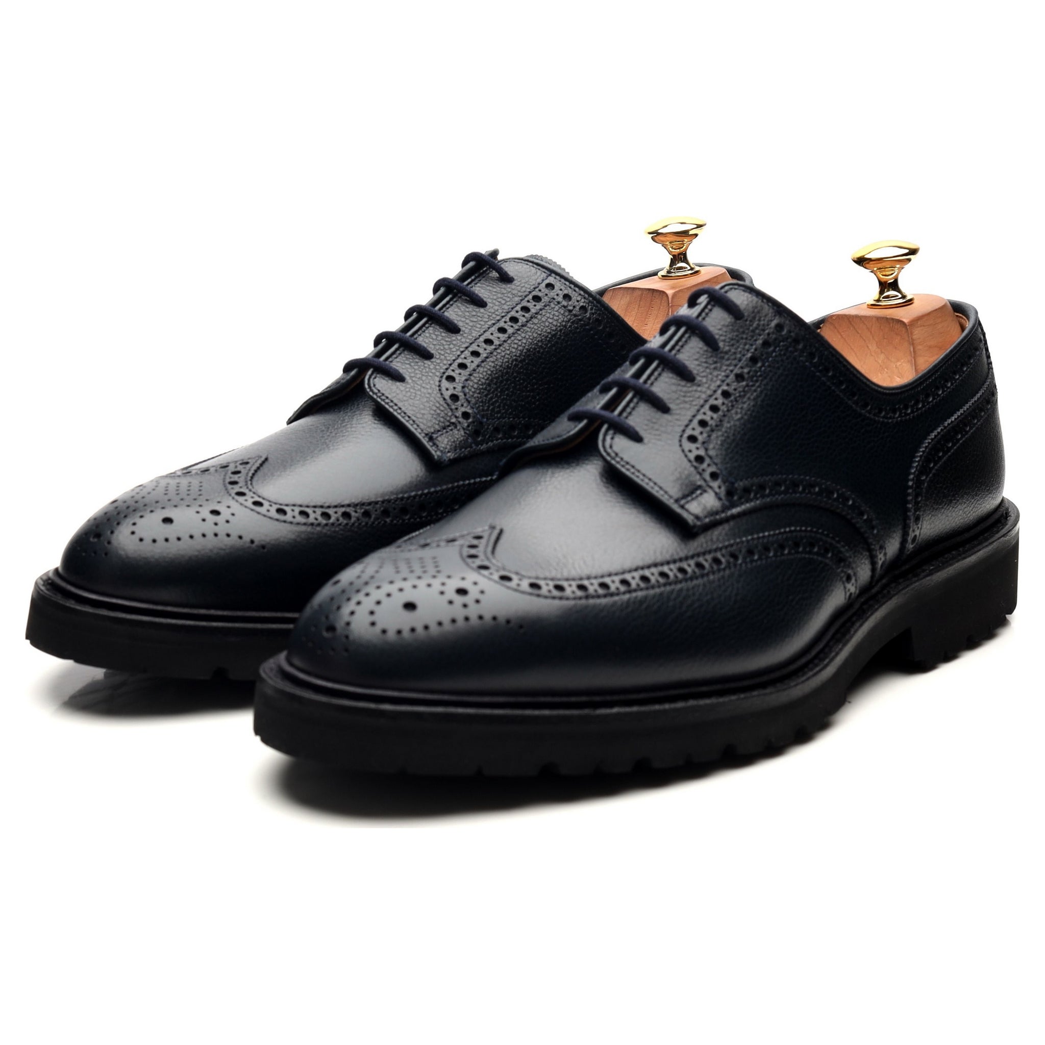 Thom Sweeney Pembroke derbies cuir bleu marine UK 10