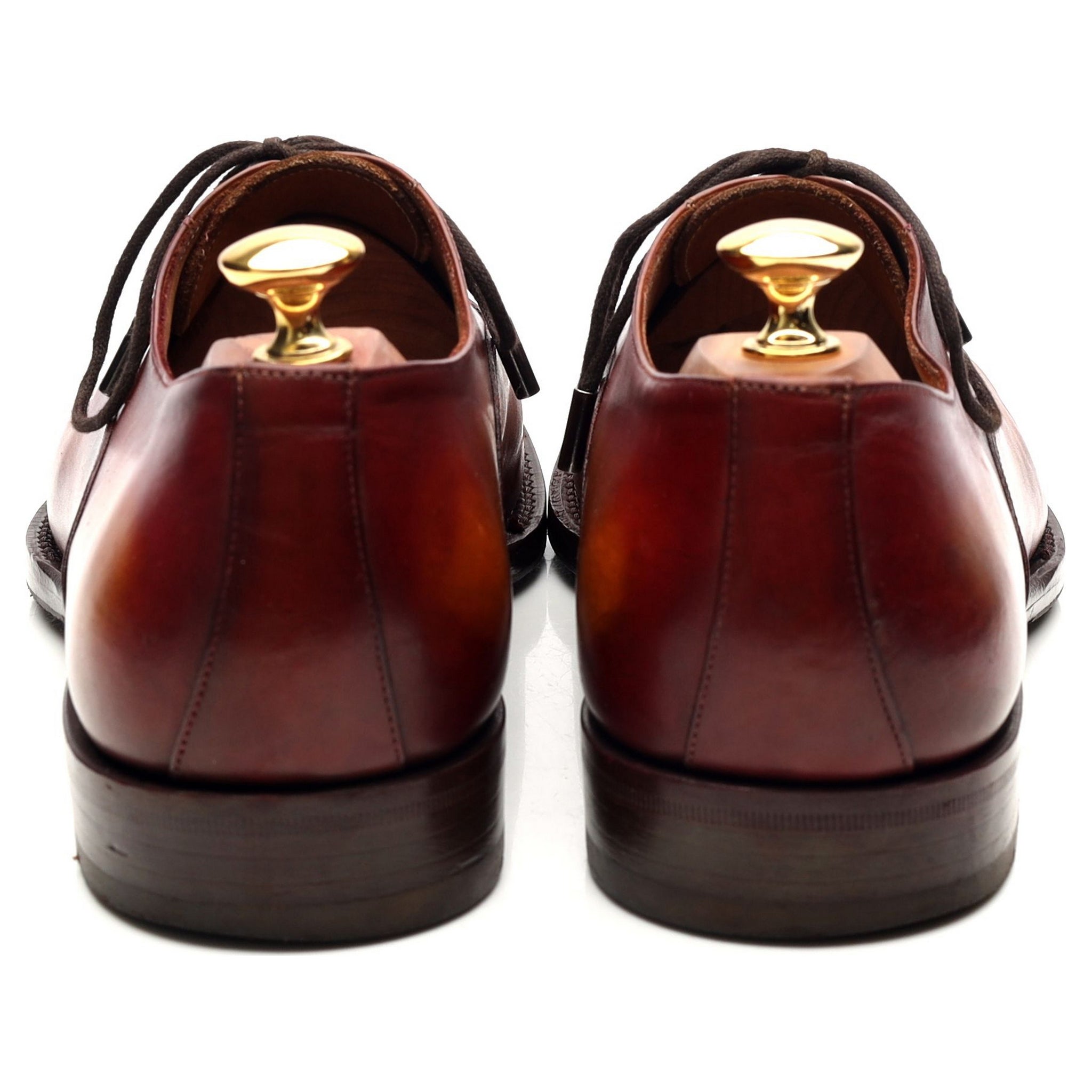 Ozwald Boateng richelieu cuir marron patiné UK 9