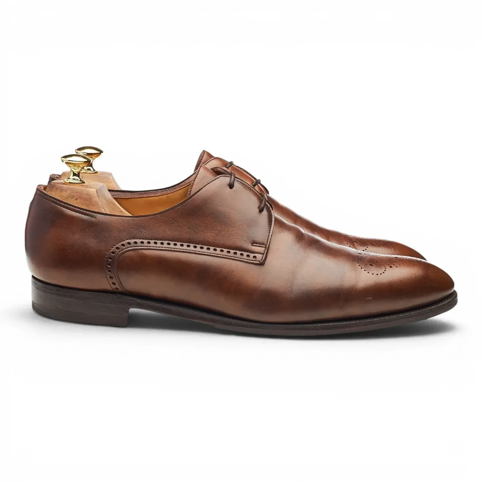 John Lobb Chelmsford derby cuir marron museum UK 10,5
