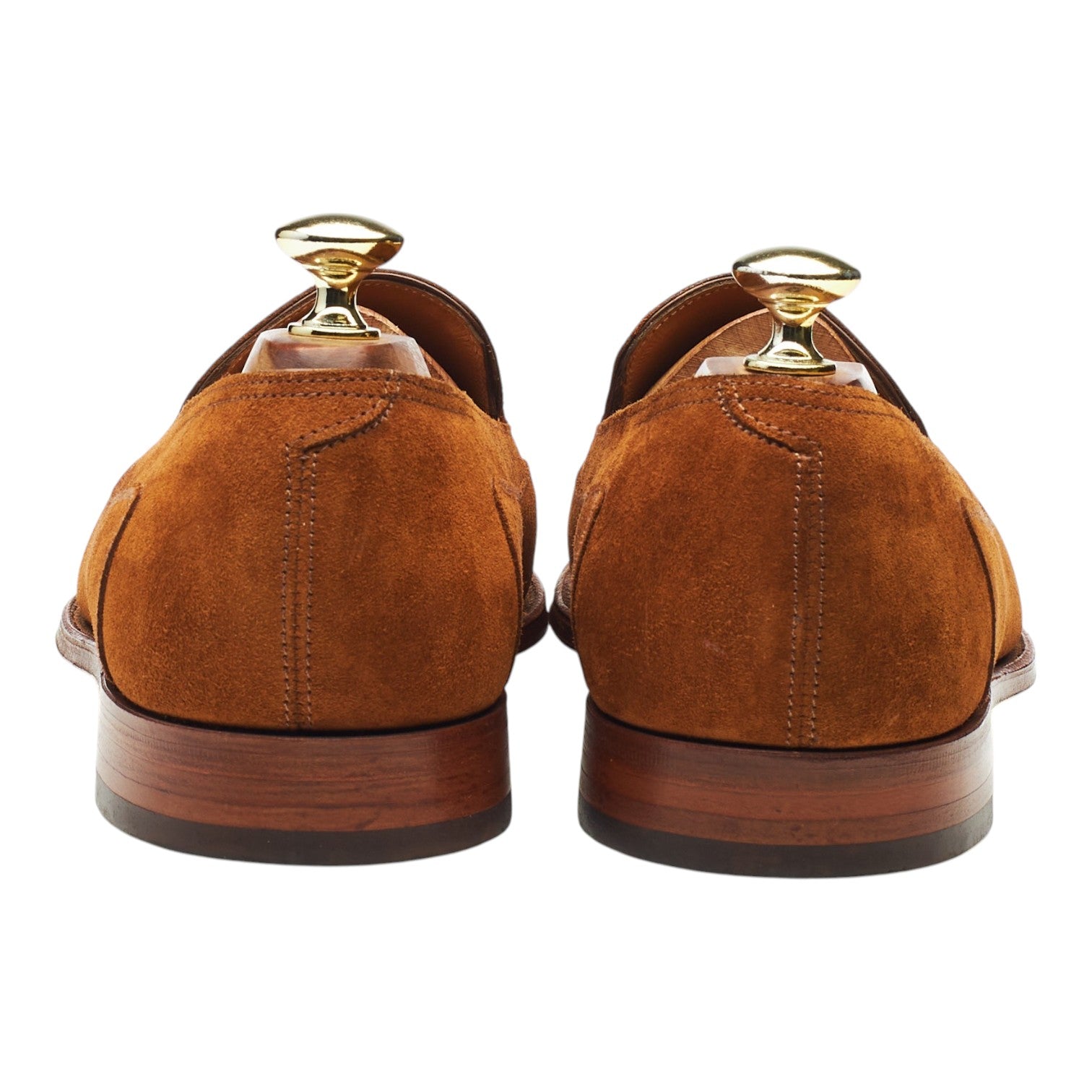 John Lobb Buckingham mocassins daim marron UK 7,5