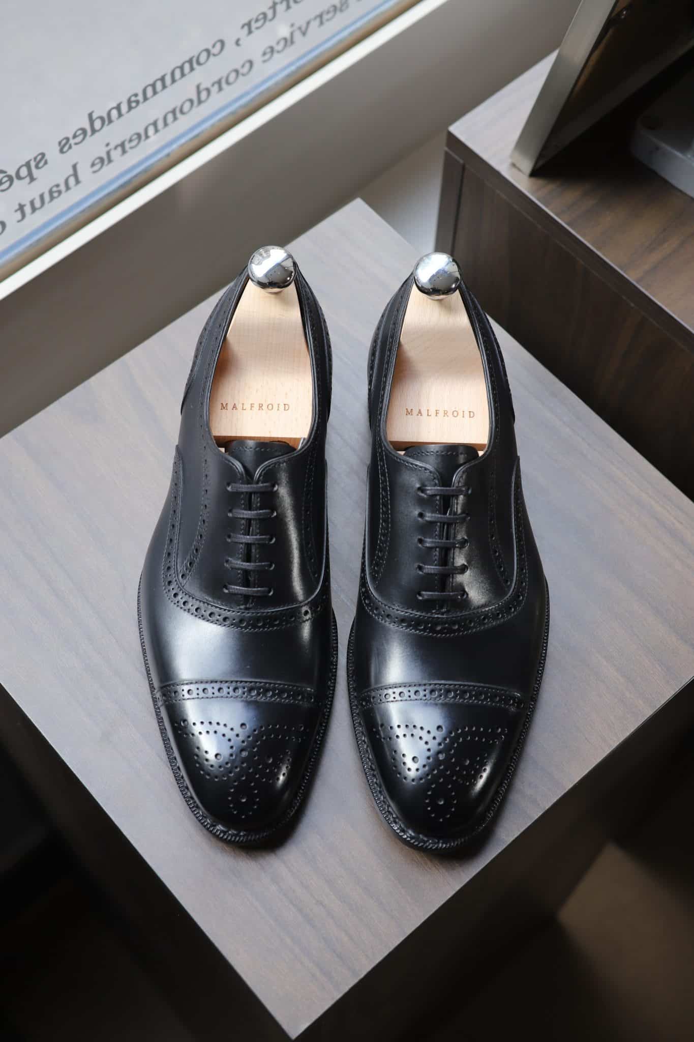 Malfroid Rosewood II richelieu cuir noir Goodyear