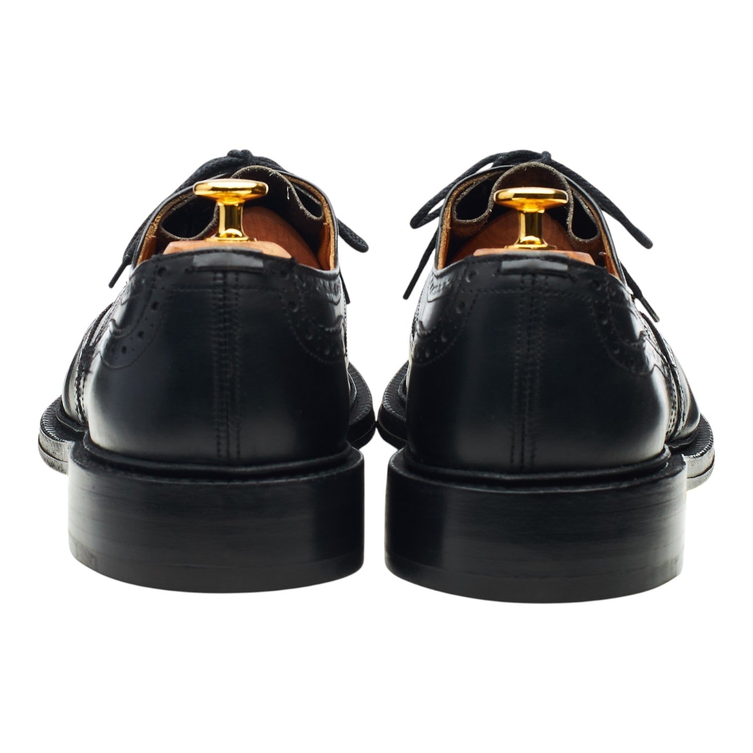Tricker's Bourton derbies brogues cuir noir UK 12
