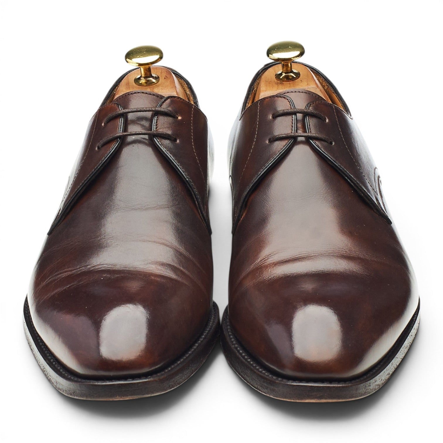 Bontoni Carnera derbys cuir marron foncé UK 9.5