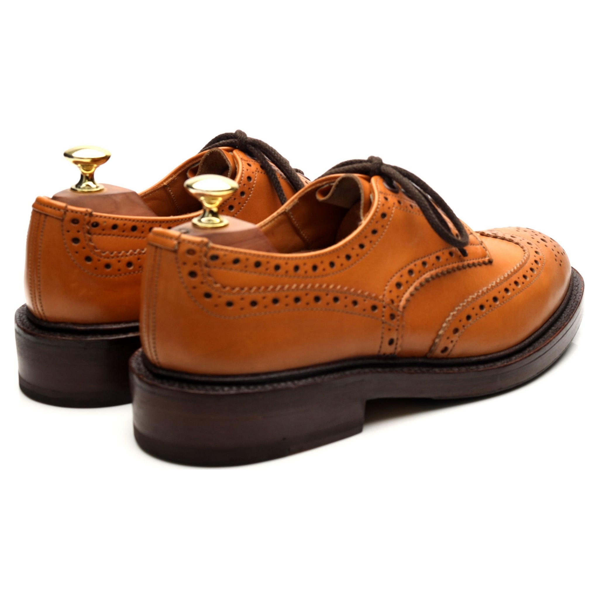 Tricker's Bourton derby cuir marron 7 UK brogue