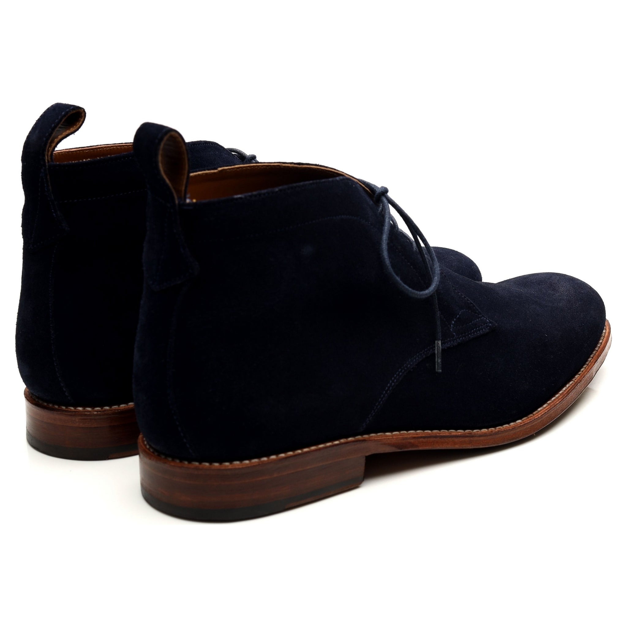 Grenson Marcus bottines chukka daim bleu marine UK 10