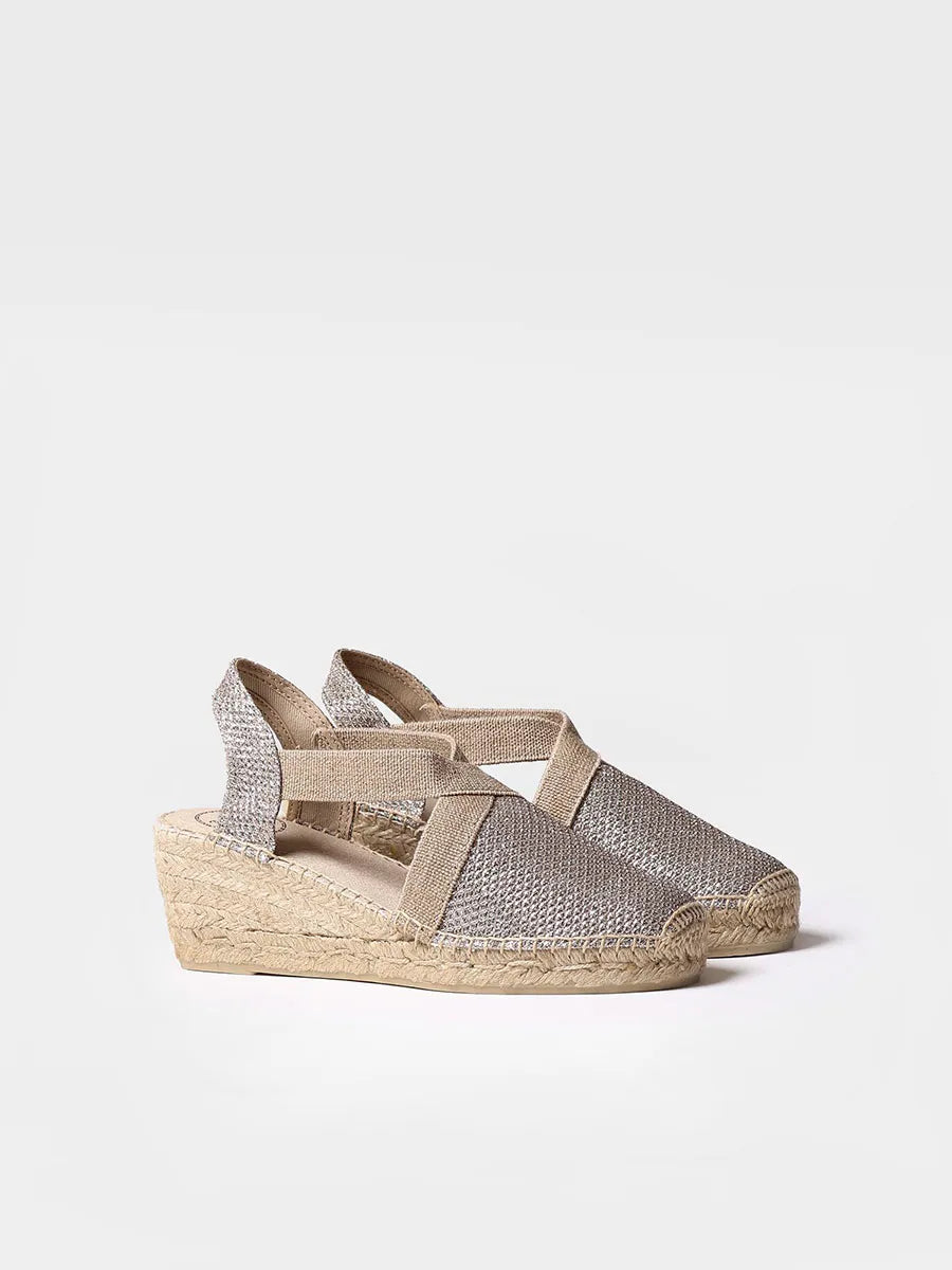 Toni Pons Triton espadrilles compensées brillantes vegan