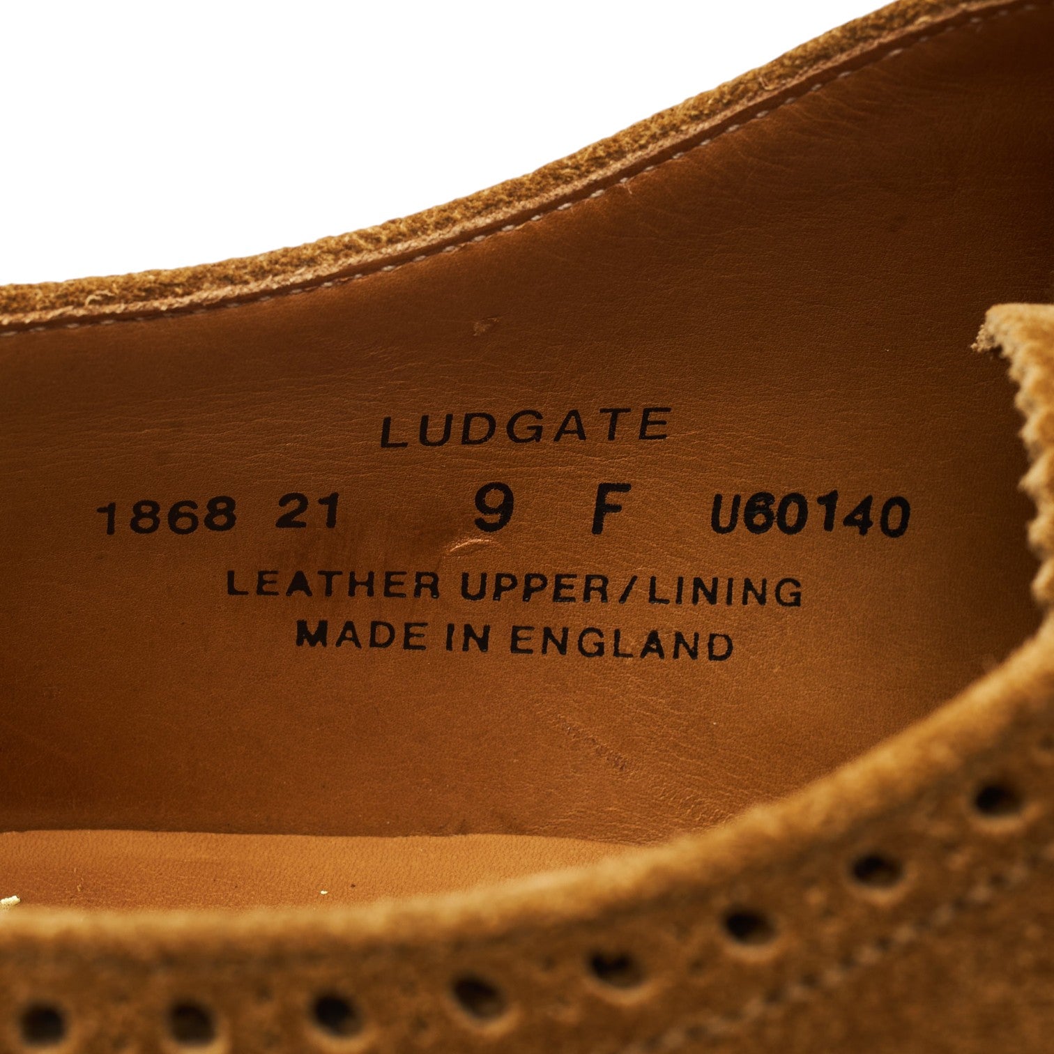 Crockett & Jones Ludgate richelieu daim tabac UK 9