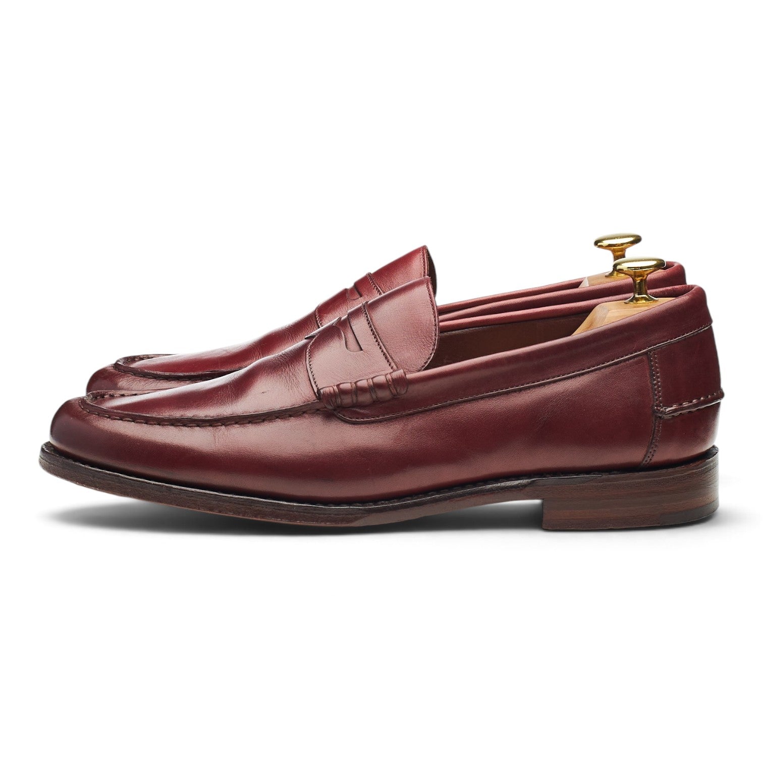 Loake 1880 Hackney mocassins cuir bordeaux 8 UK