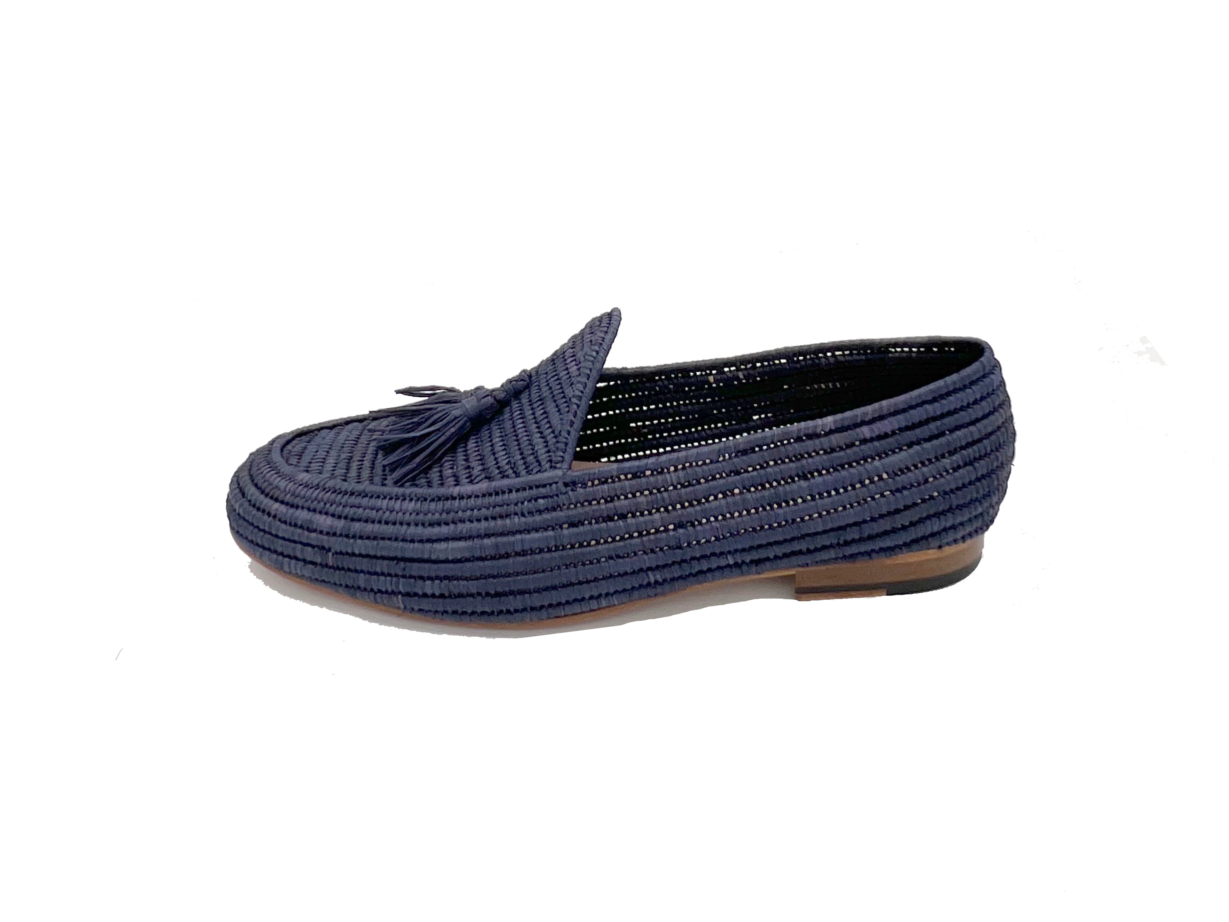 Contre-Allée Bachko mocassin raphia homme