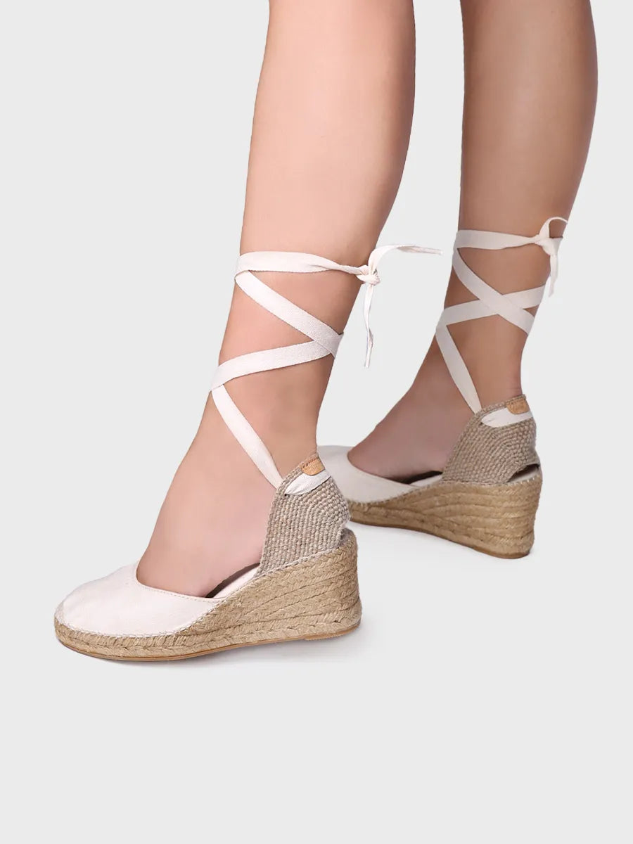 Toni Pons Calonge espadrilles compensées écru vegan