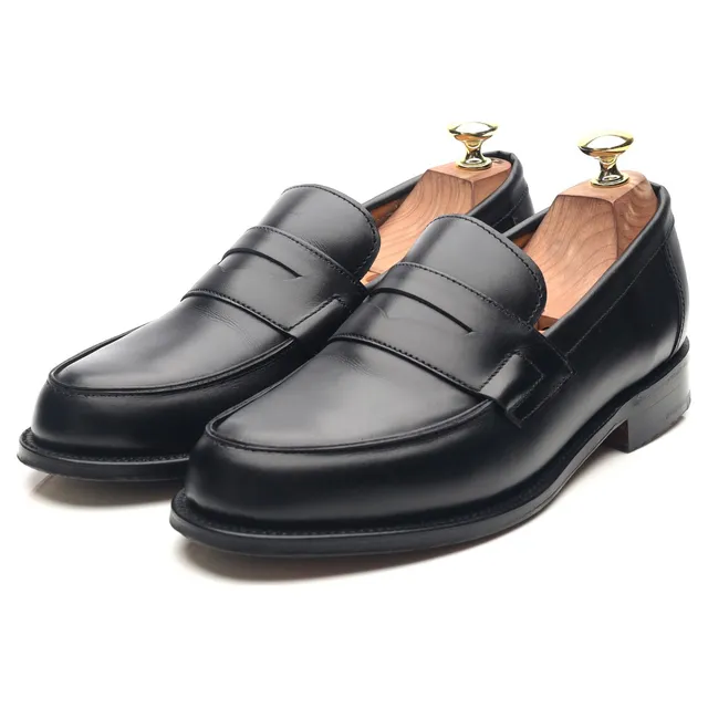 Grenson Epsom mocassin cuir noir pointure UK 7 cousu Goodyear