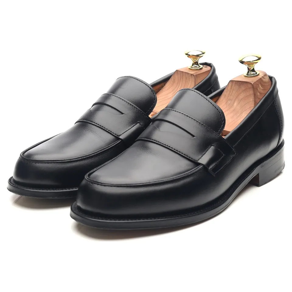 Grenson Epsom mocassin cuir noir pointure UK 7 cousu Goodyear
