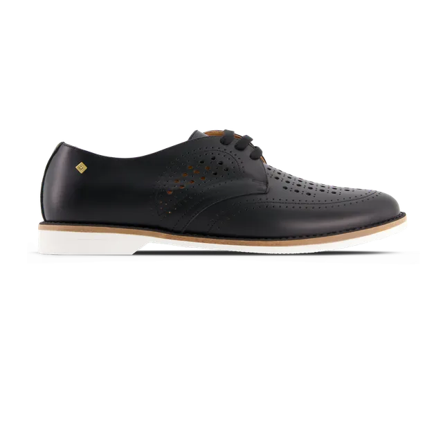 Rivieras 6100 derby cuir écru perforé