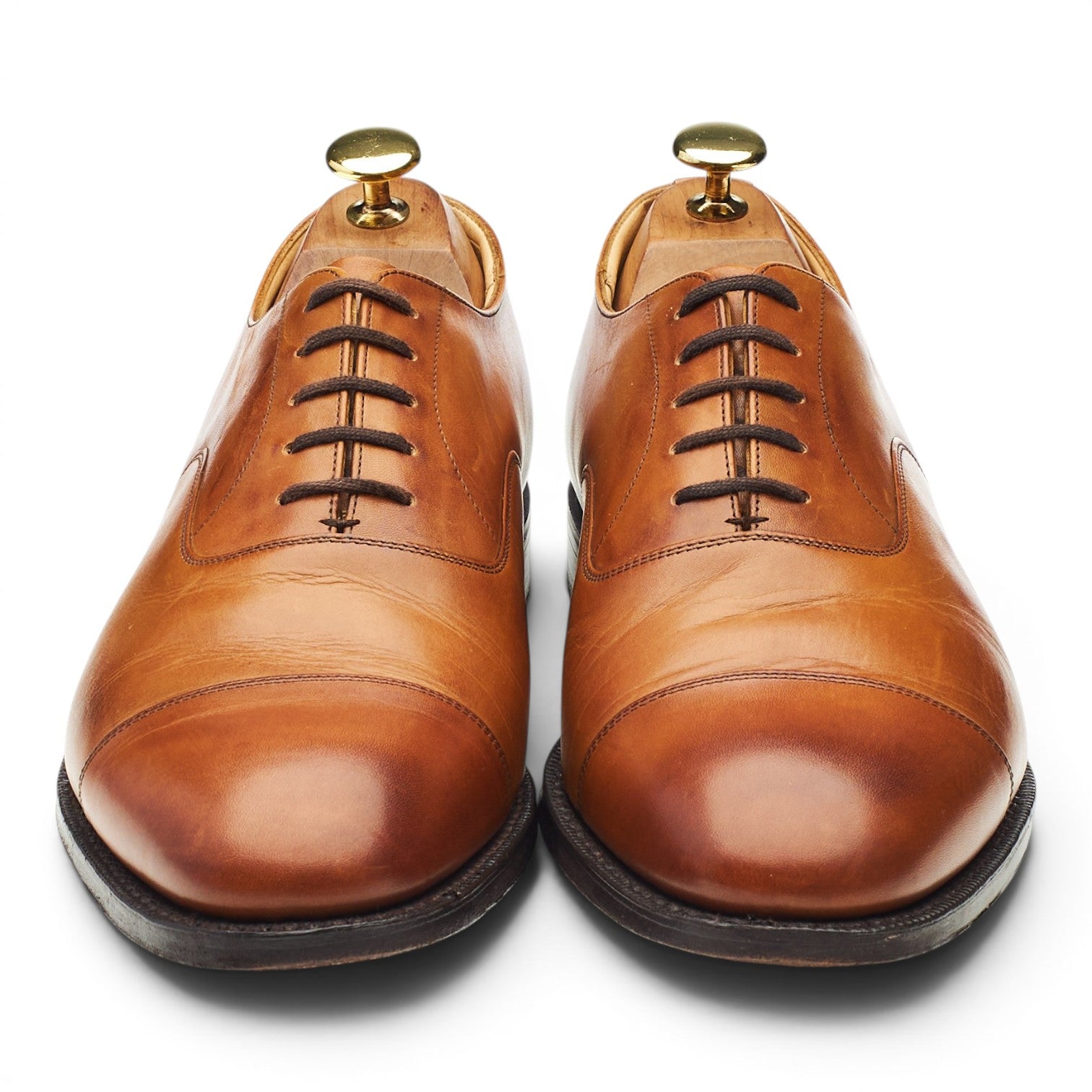 Church's Balmoral richelieu cuir marron brûlé UK 8 large