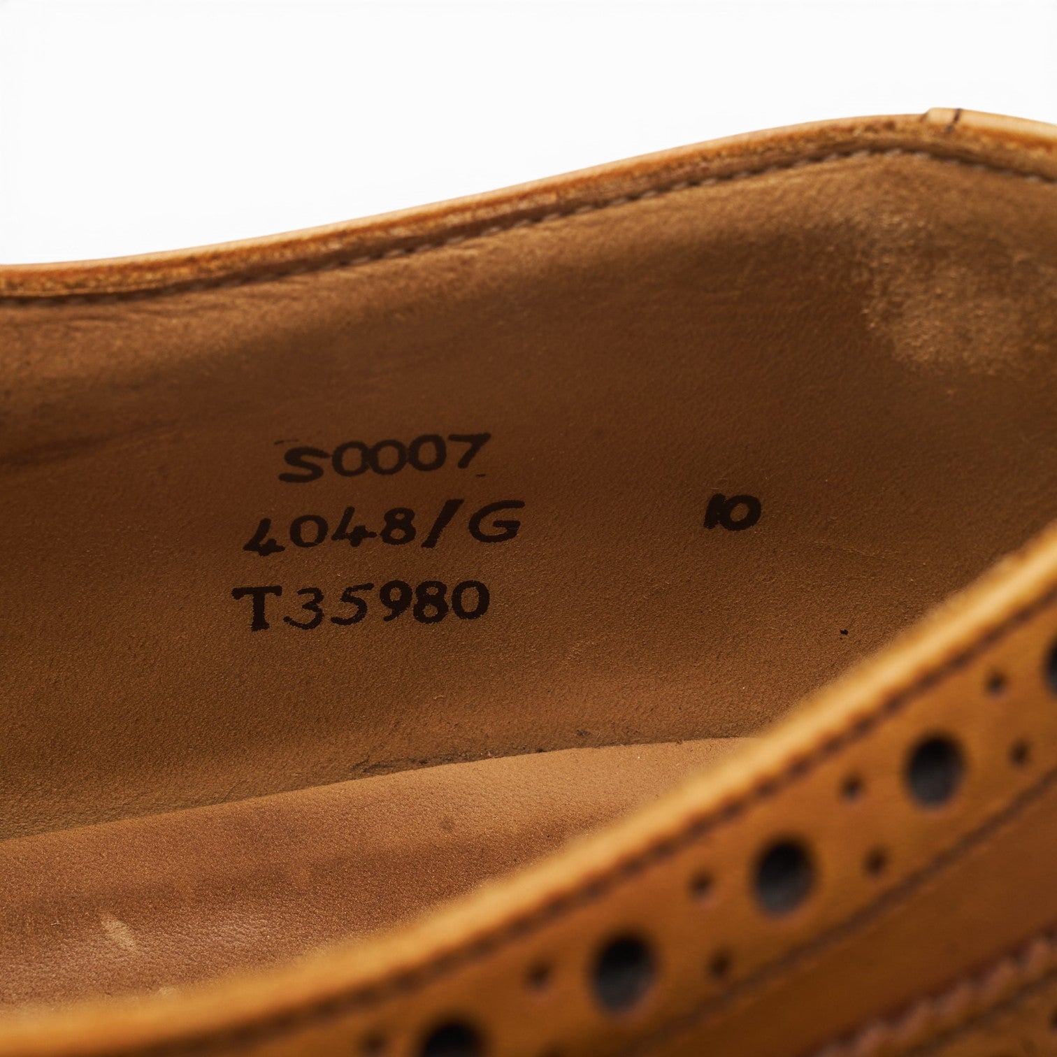Cheaney derbies brogues cuir camel UK 10