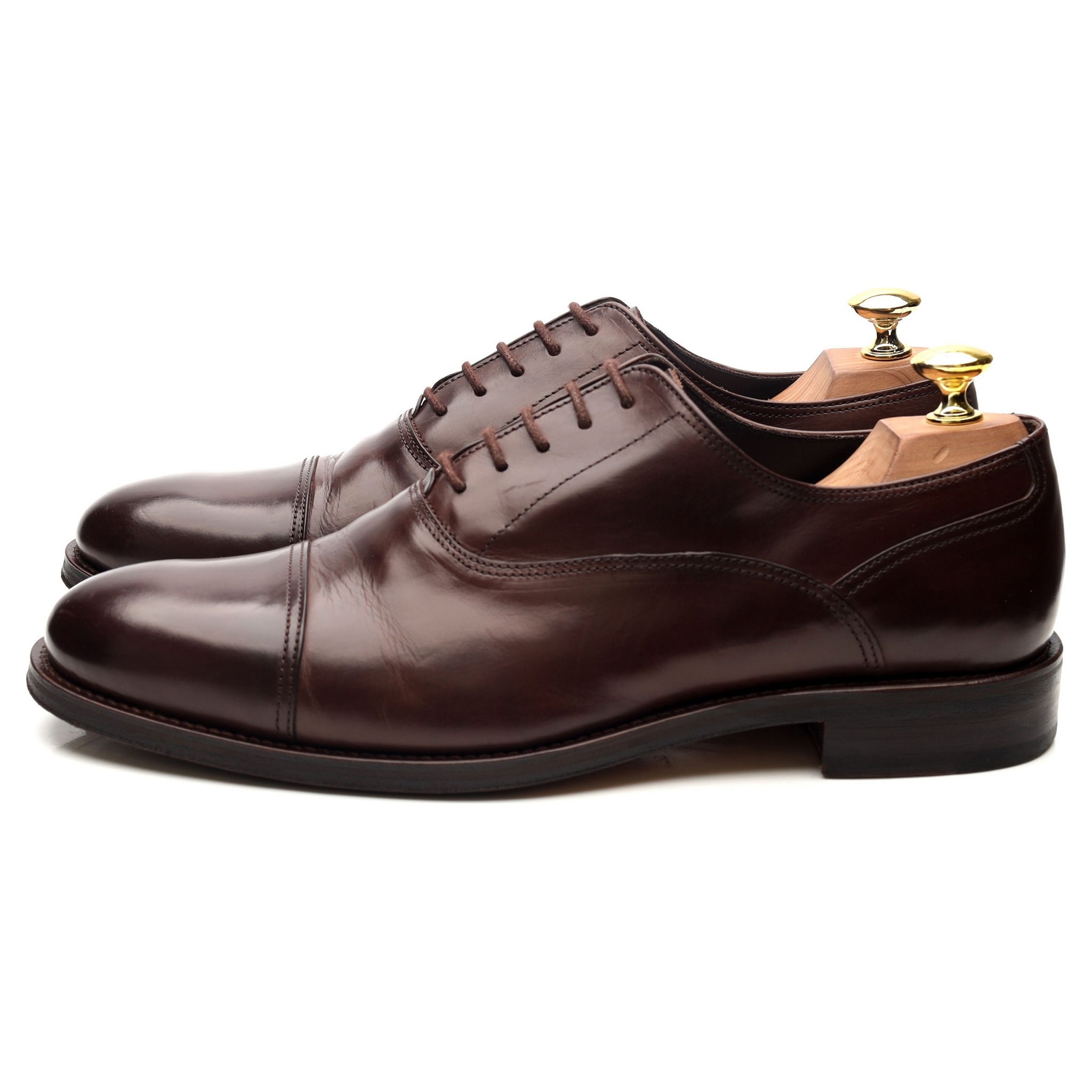 John White Kingsway oxford cuir marron foncé UK 9