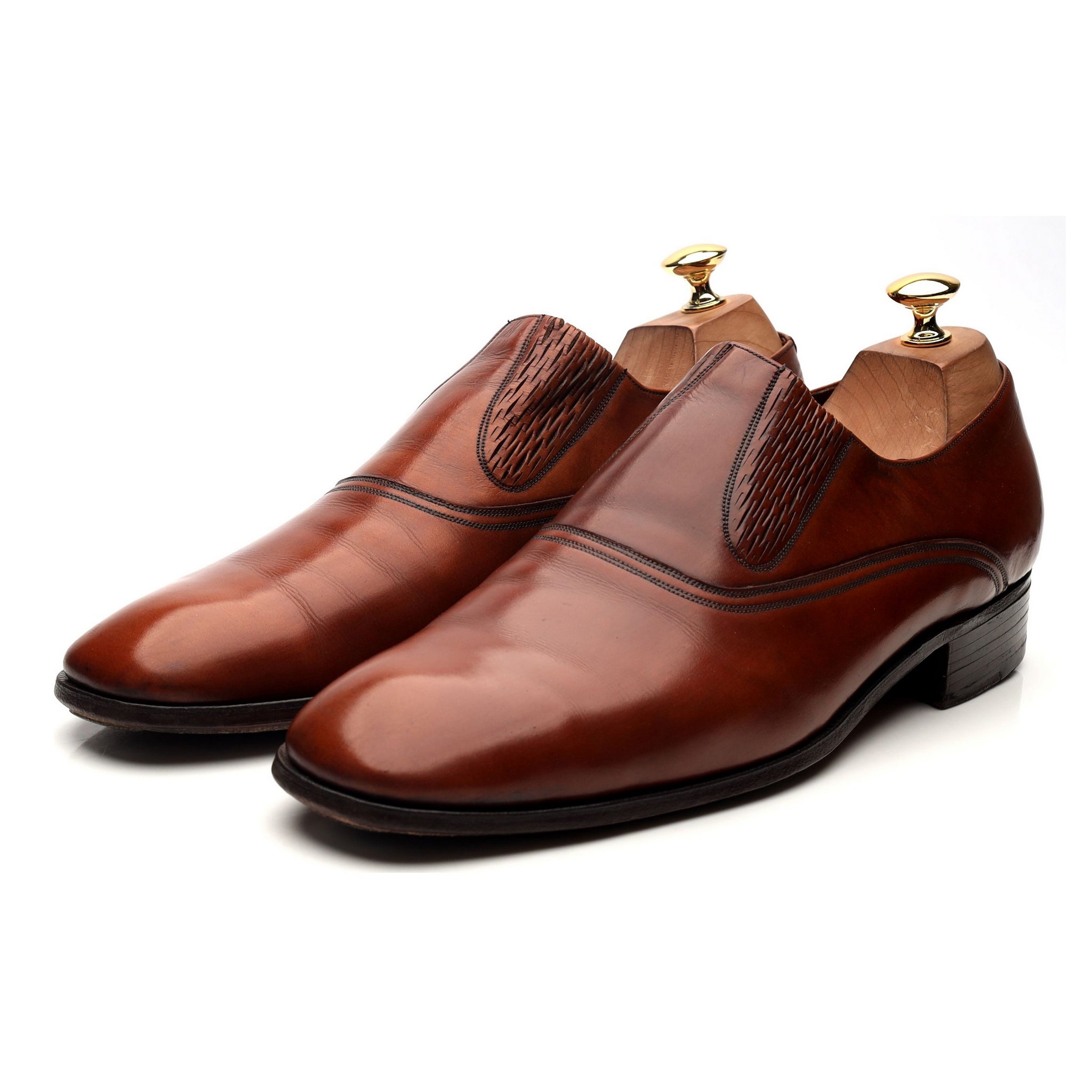 Henry Maxwell mocassin cuir marron UK 10 slip-on