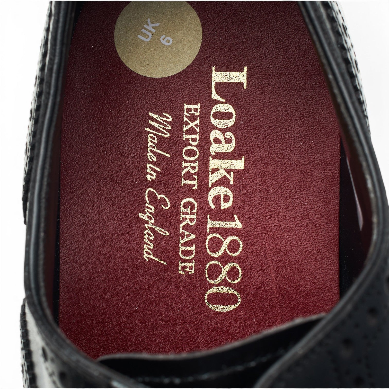 Loake 1880 Torrington richelieu cuir noir 6 UK