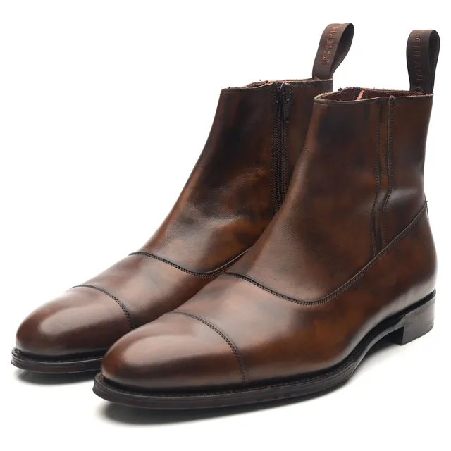 Cheaney Isleworth boots cuir marron foncé zip pointure UK 7