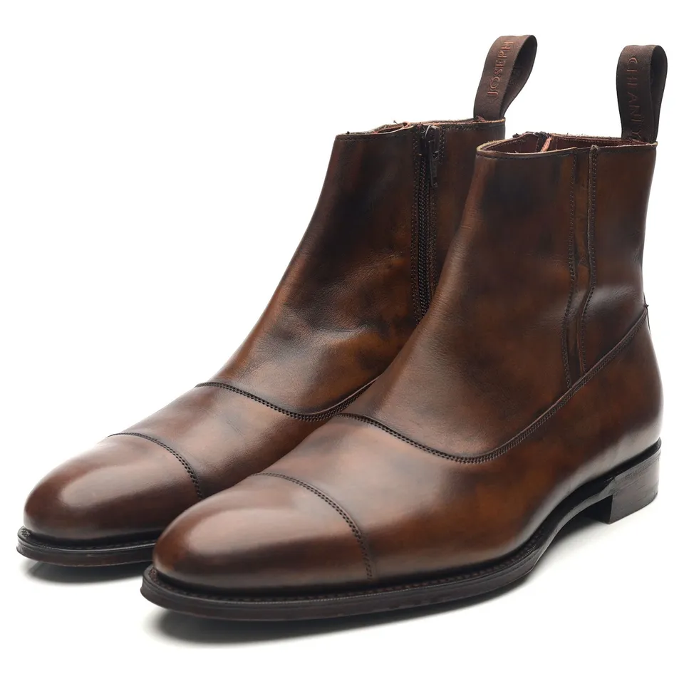Cheaney Isleworth boots cuir marron foncé zip pointure UK 7