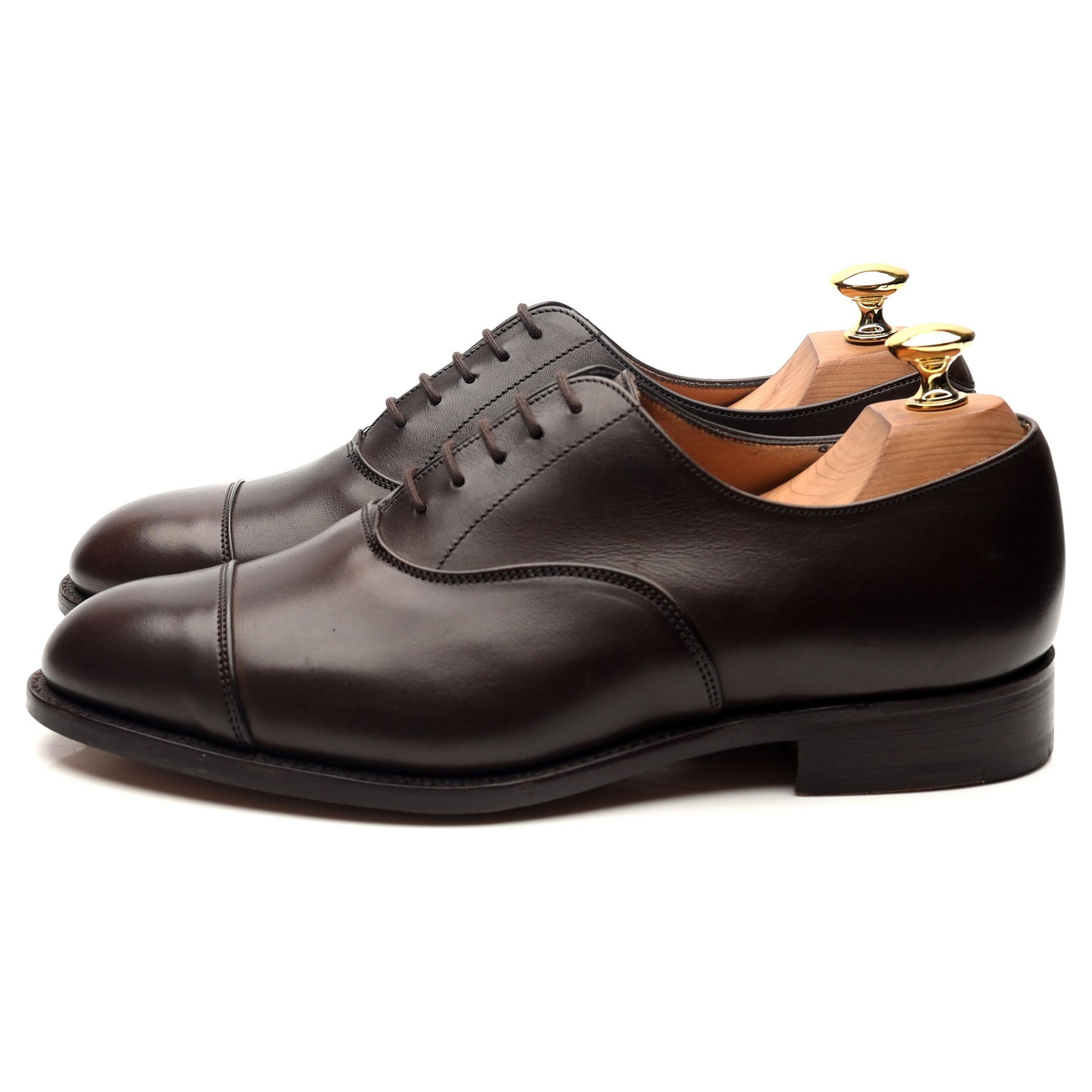 Tricker's Henley oxford cuir marron UK 6.5