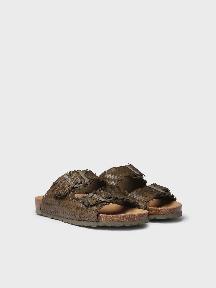 Toni Pons Guam-TE sandales femme cuir tresse kaki
