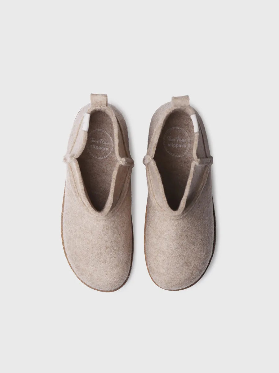 Toni Pons Jiana-FR chaussons feutre recyclé beige femme