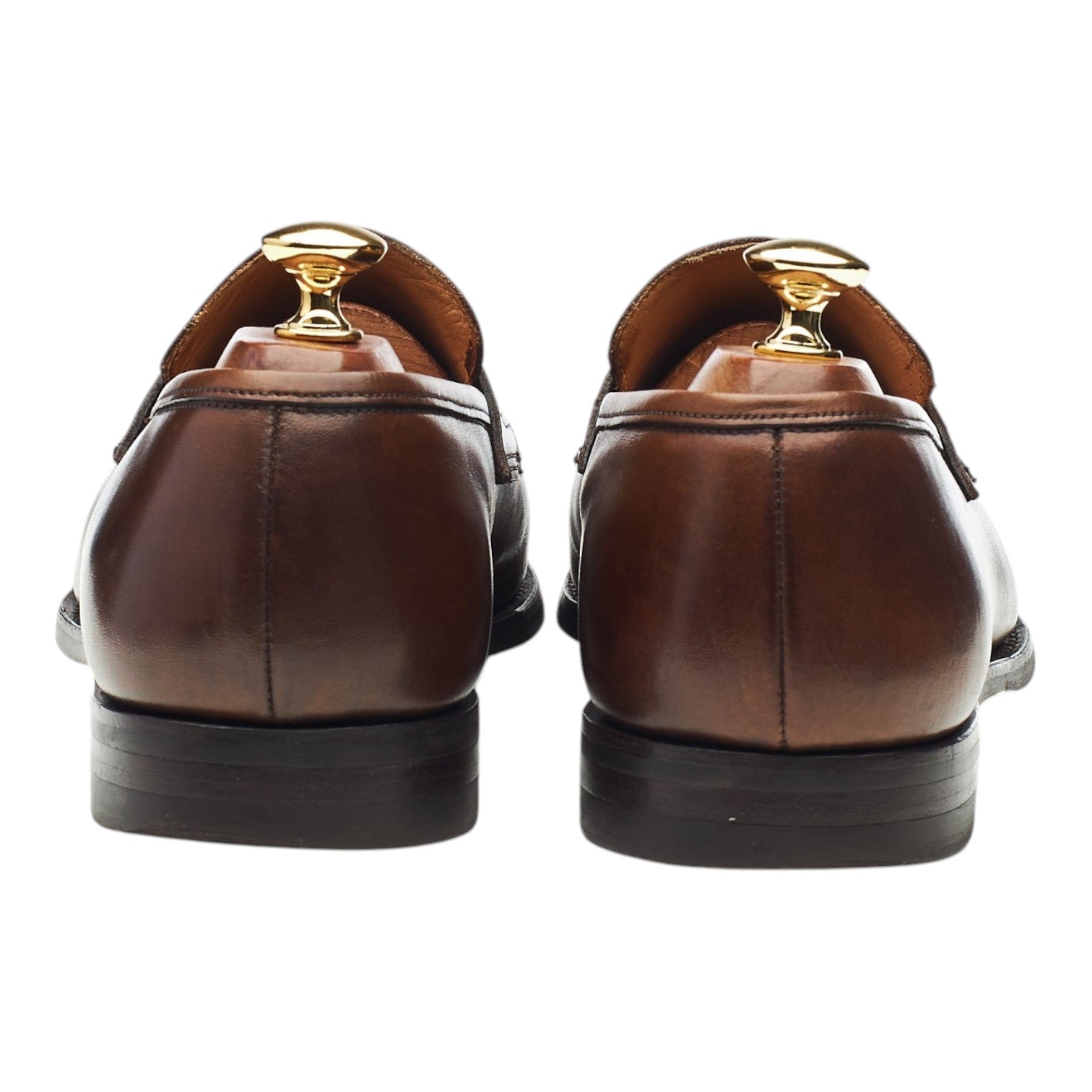 Crockett & Jones Sydney mocassins cuir marron UK 9.5 semelle gomme