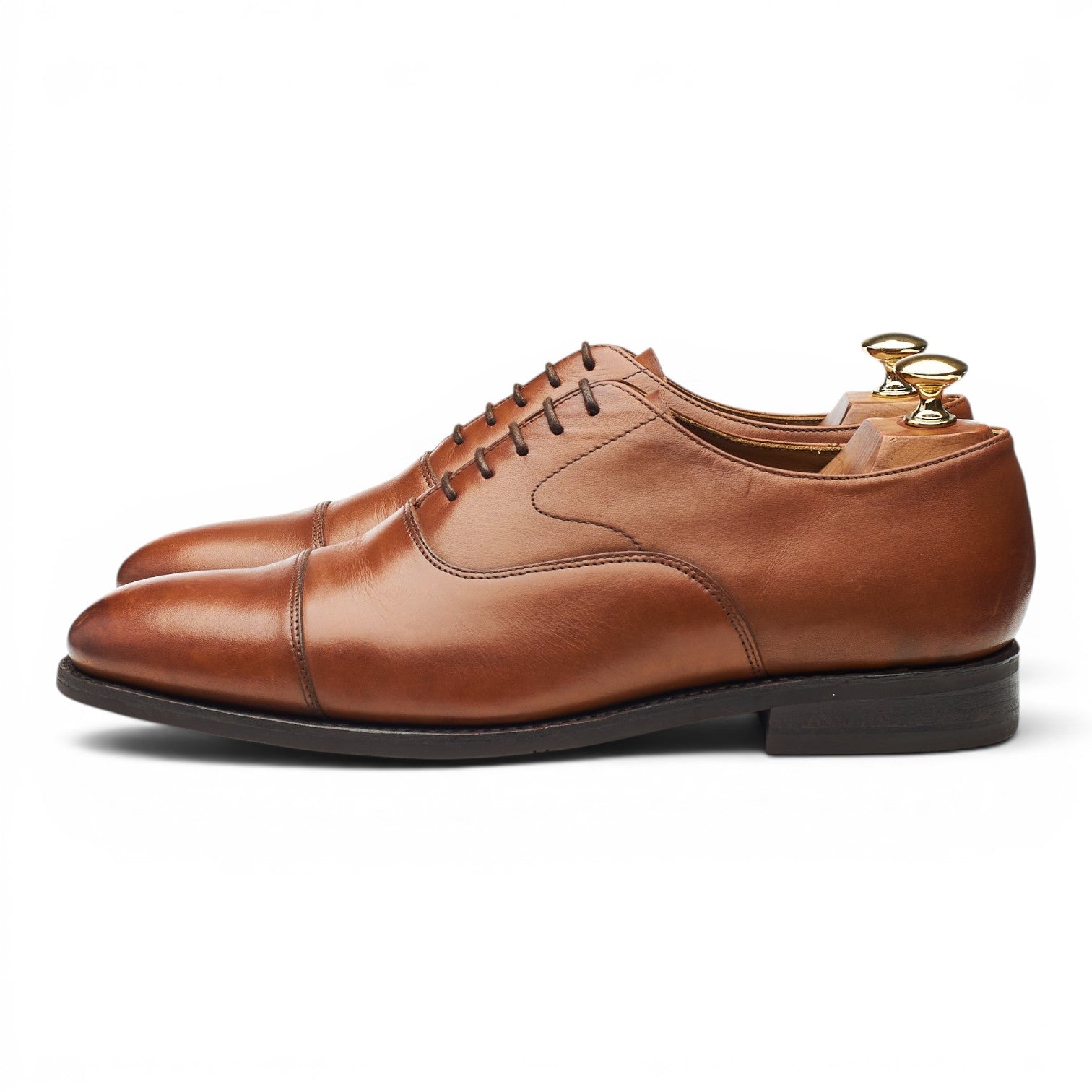 Barker Burton oxford cuir tan 9 UK semelle gomme
