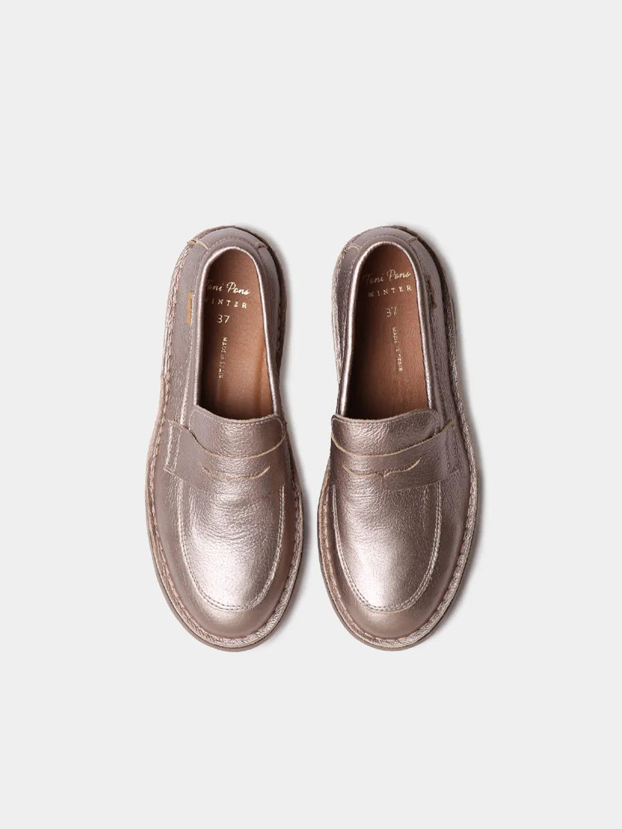 Toni Pons Ivana-AT mocassin cuir métallisé femme