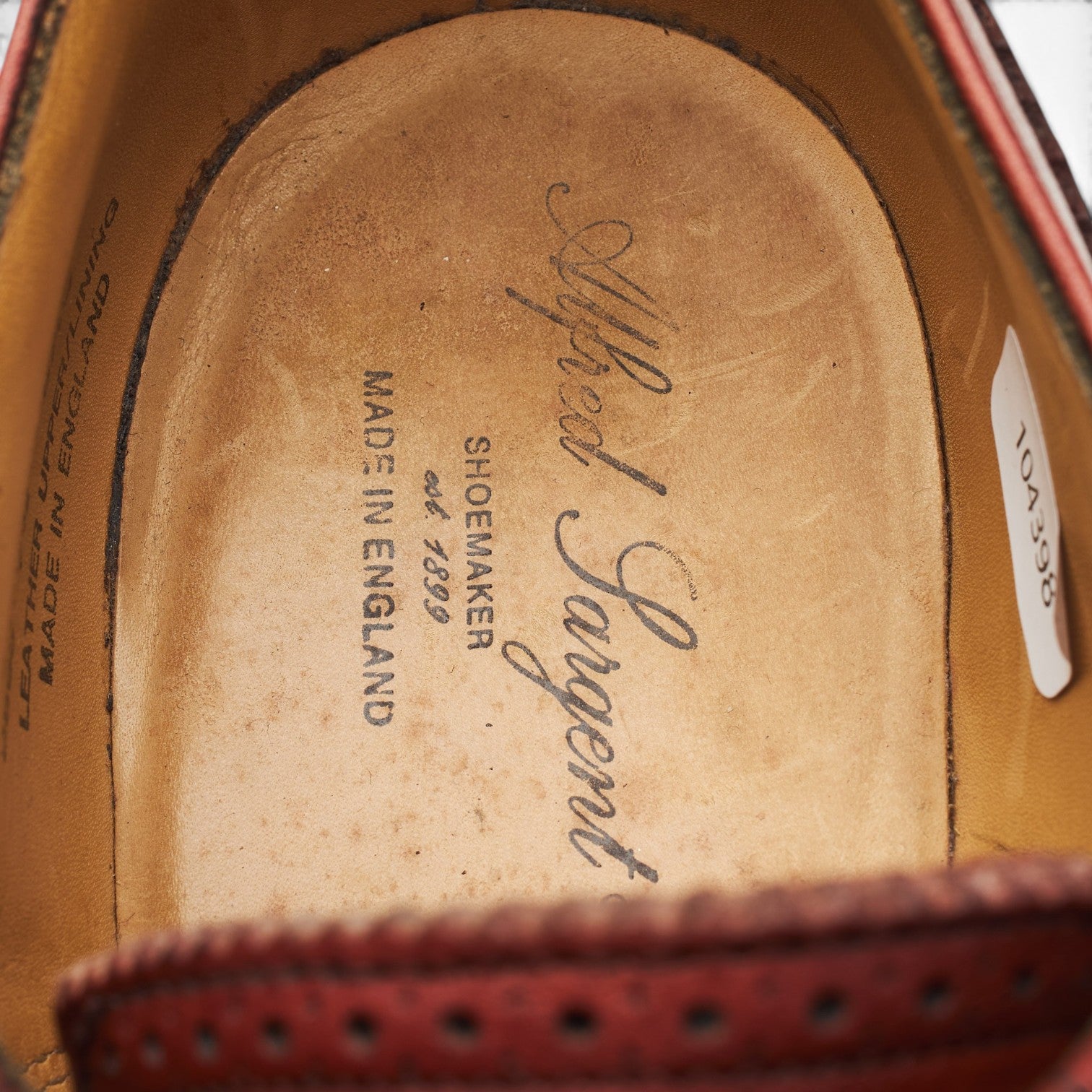 Alfred Sargent Stirling derby cuir marron clair 7.5 UK
