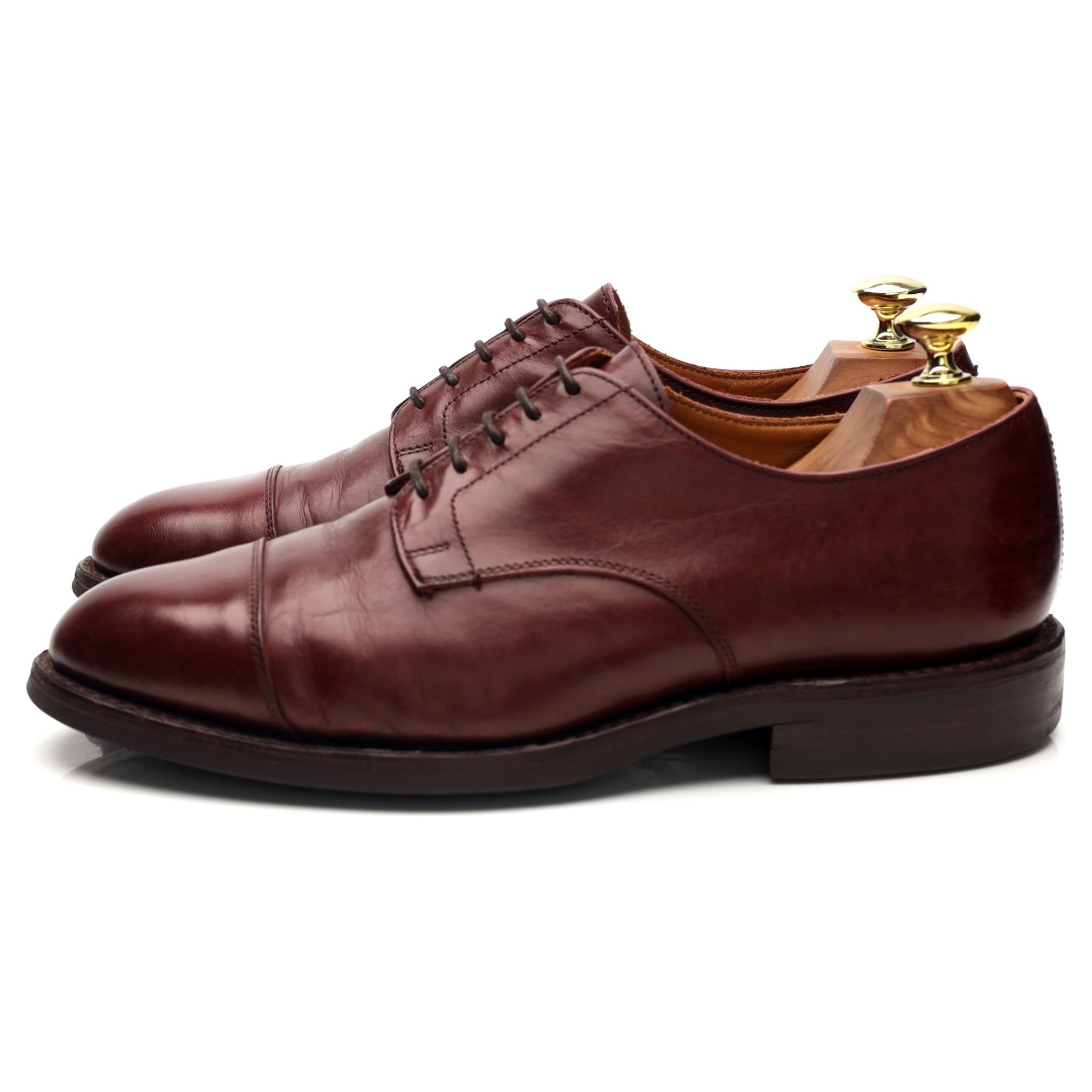 Tricker's derby cuir bordeaux UK 7.5