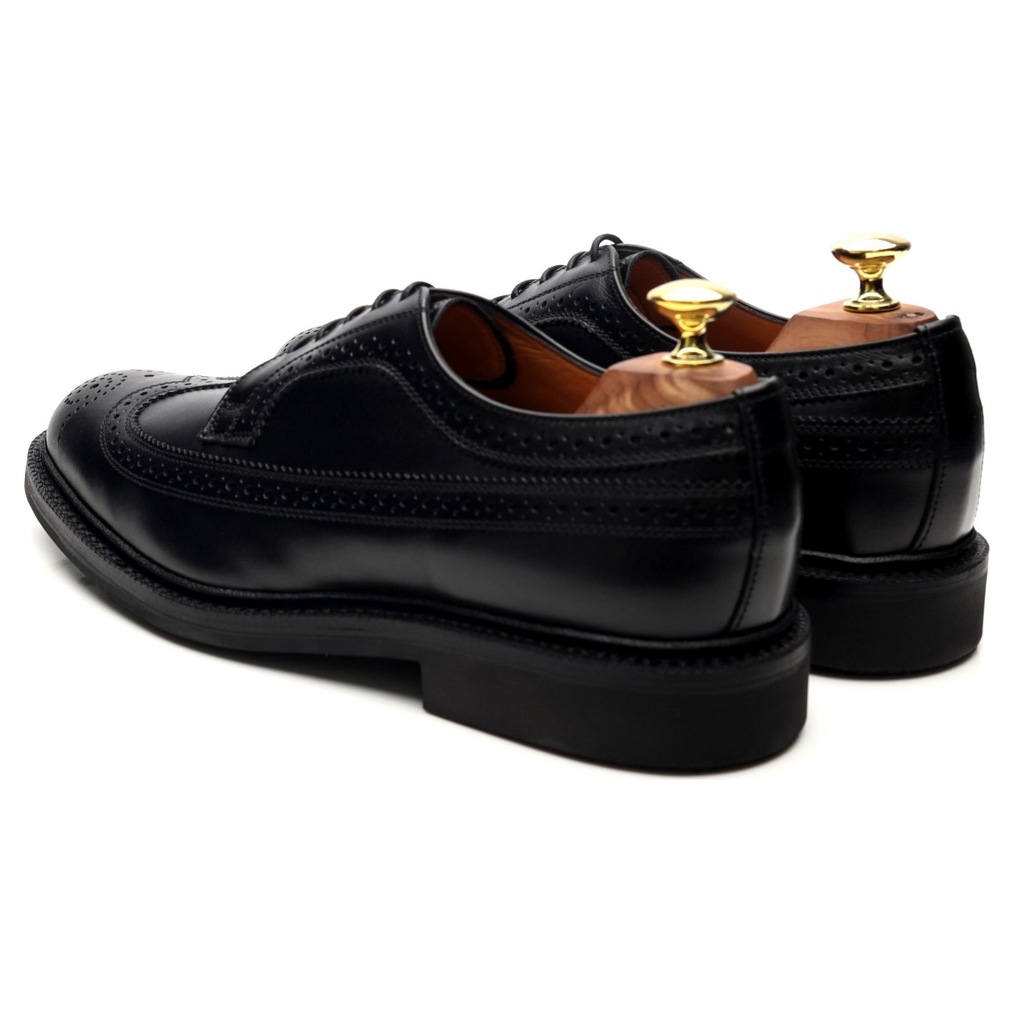 Sanders Kingston derby brogues cuir noir pointure UK 7,5