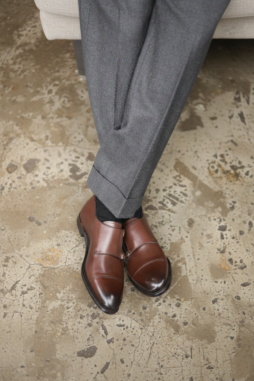 Malfroid Scapin double boucle chaussure cuir