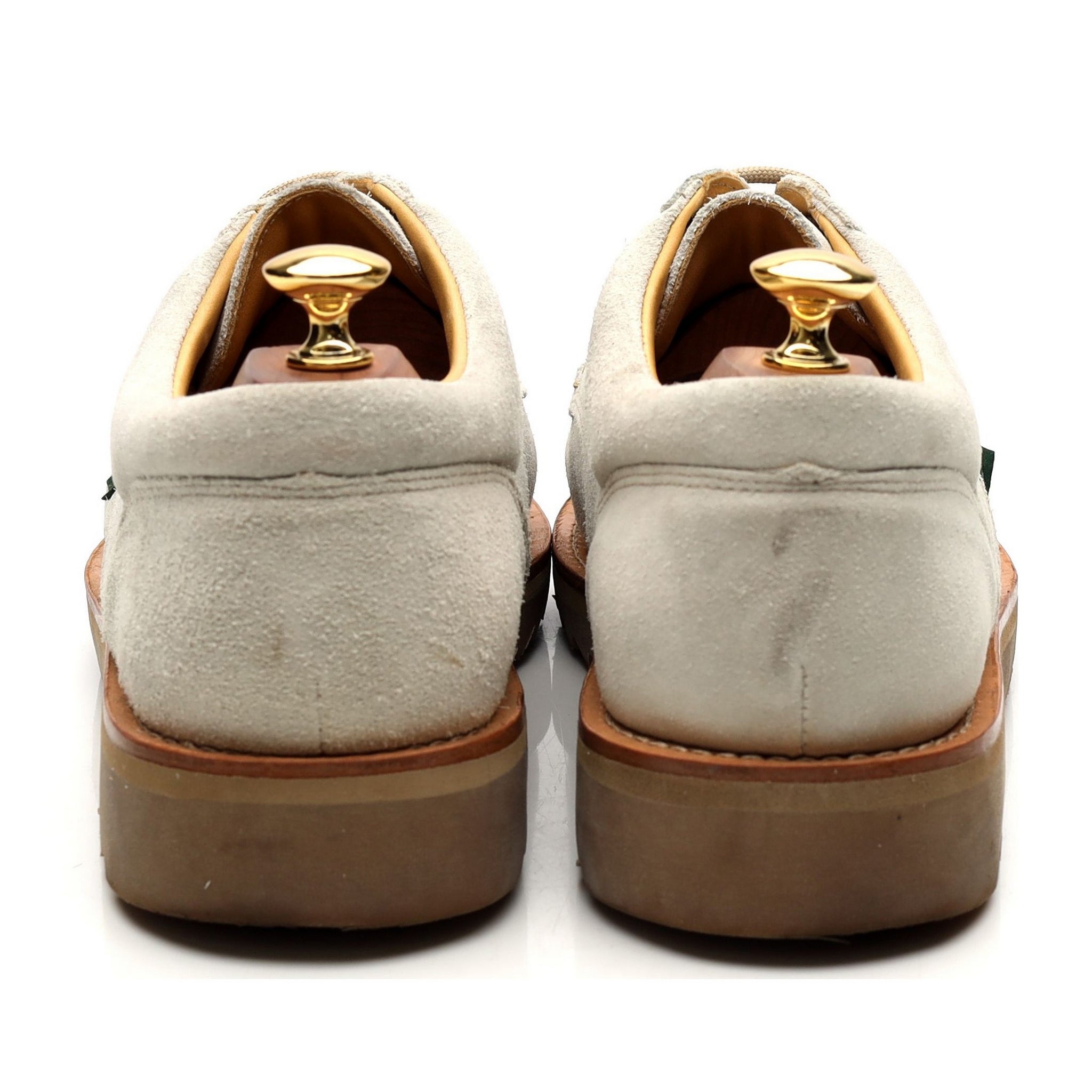 Paraboot Thiers chaussure bateau suède crème UK 9